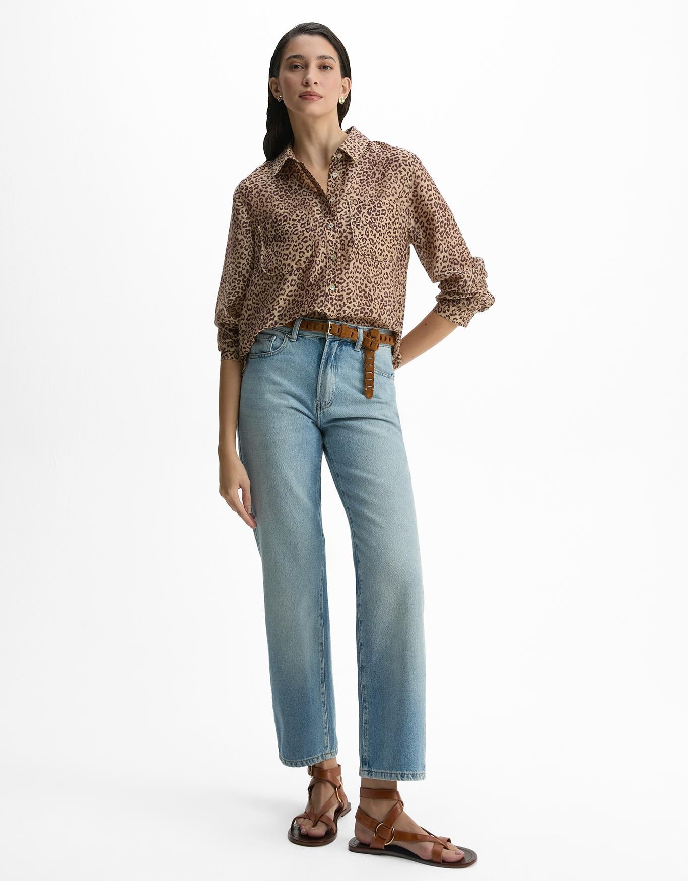 Cinto Estreito Encaixe Camurça