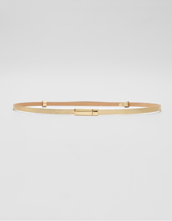 Shoulder — Cinto Estreito Fivela Encaixe Dourado