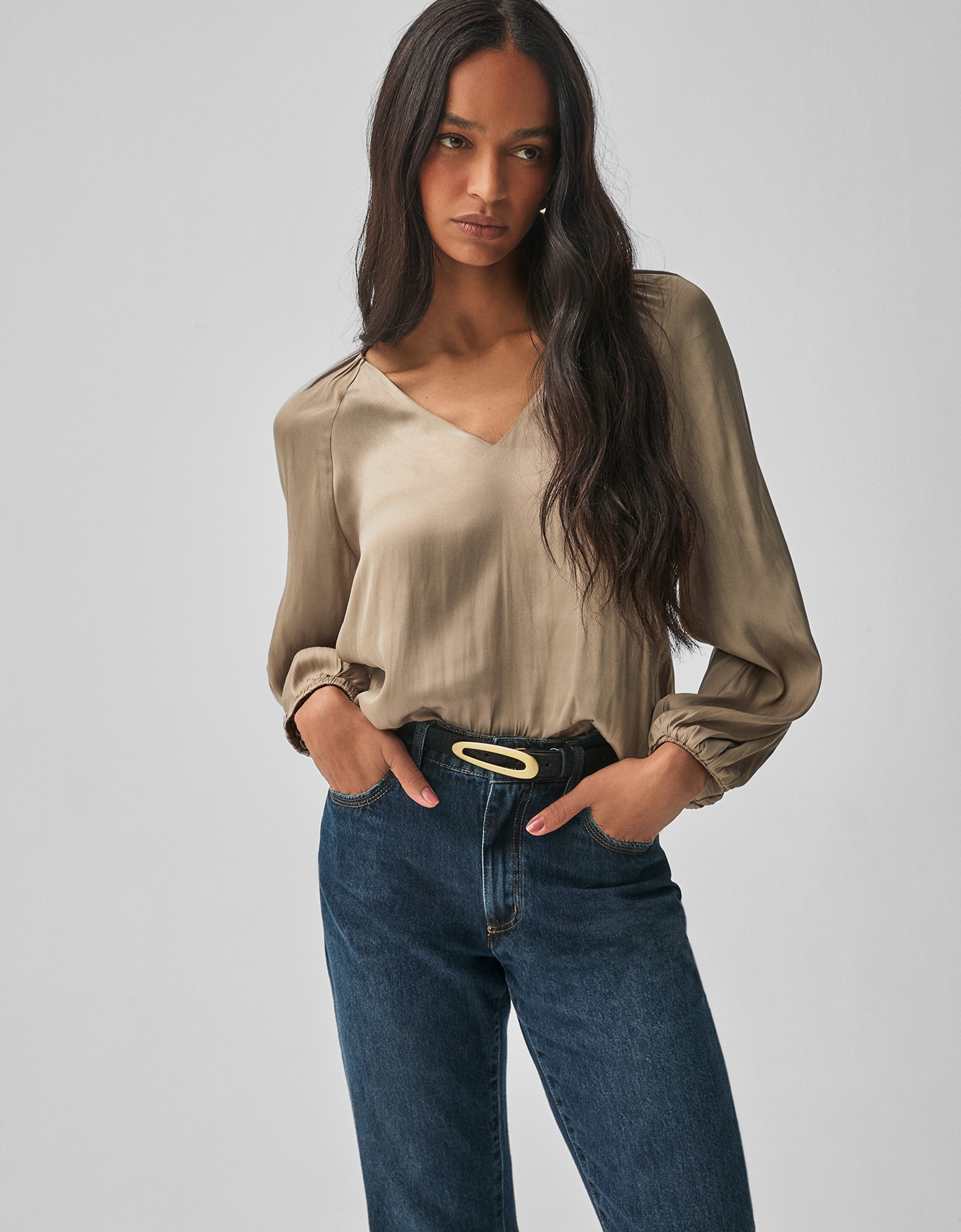 Cinto Estreito Pêlo Preto