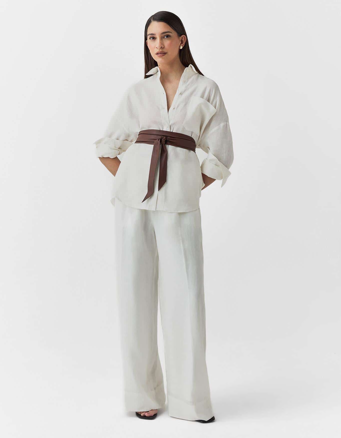 Cinto Faixa Amarração Café