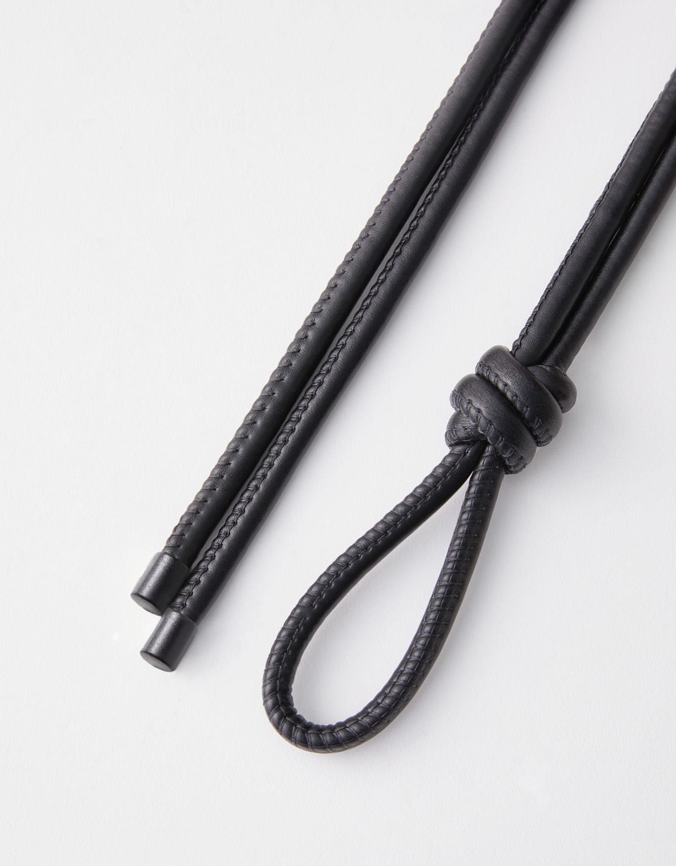 Cinto Fino Amarração Preto