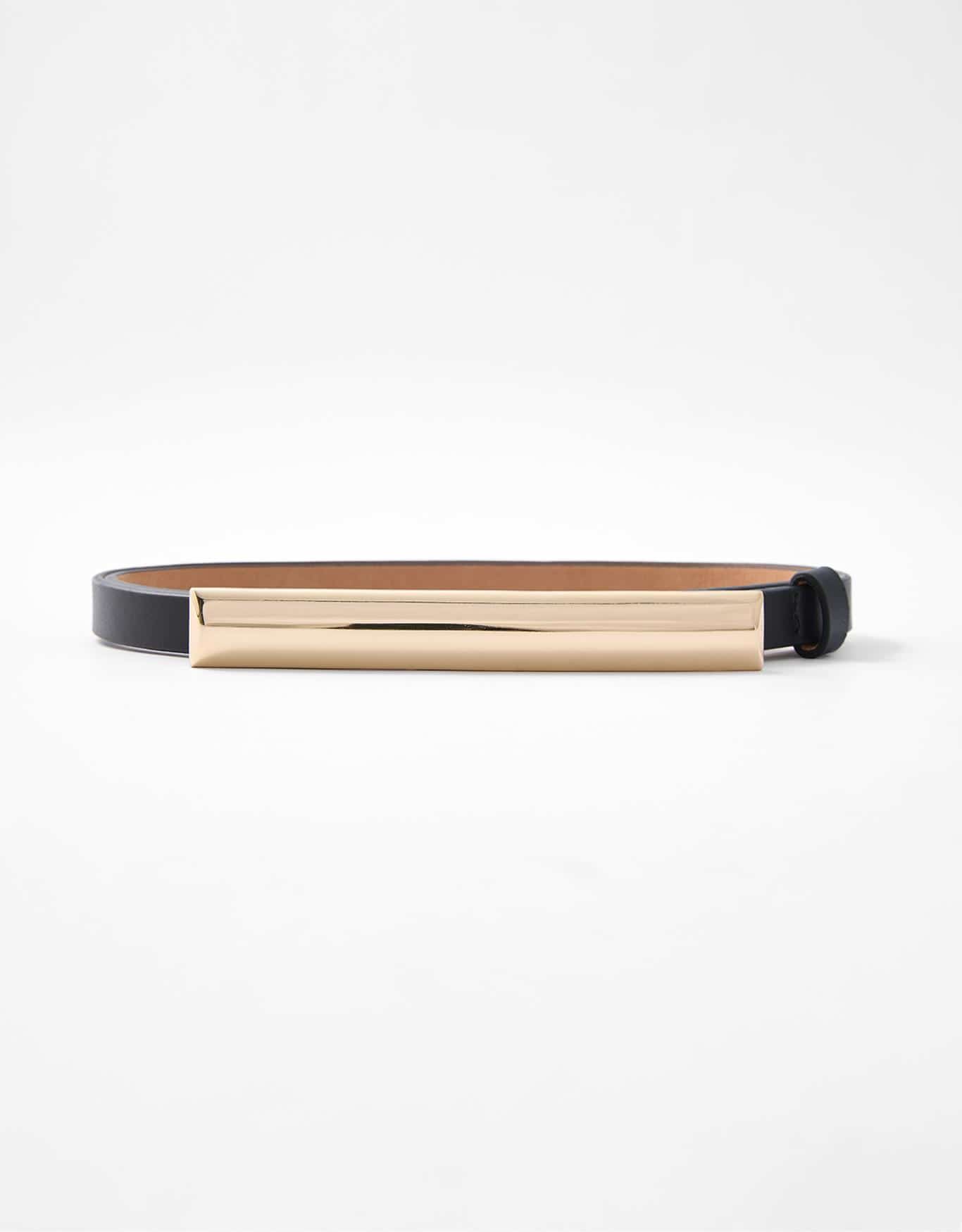 Cinto Fino Fivela Alongada