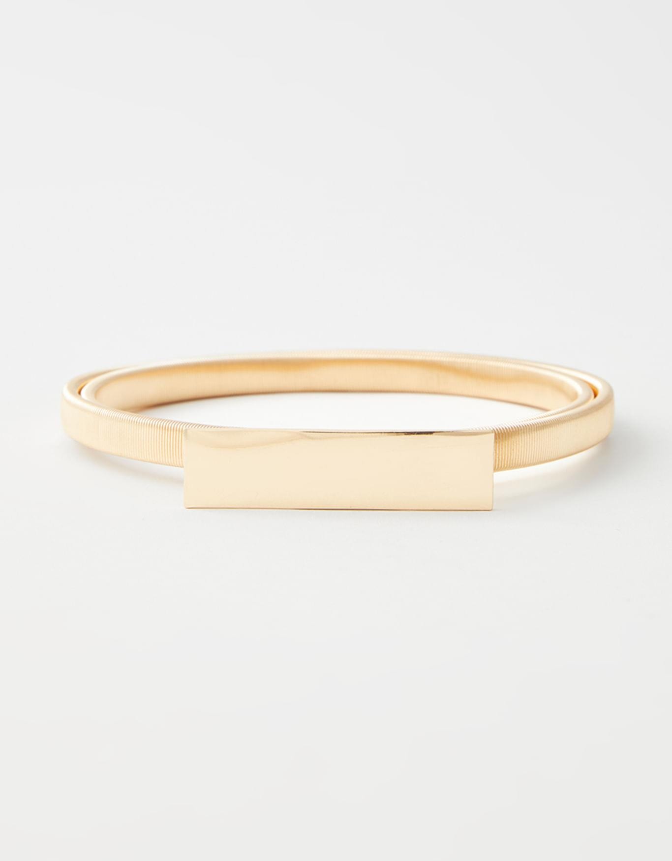 Cinto Fino Metal Com Dupla De Fivelas