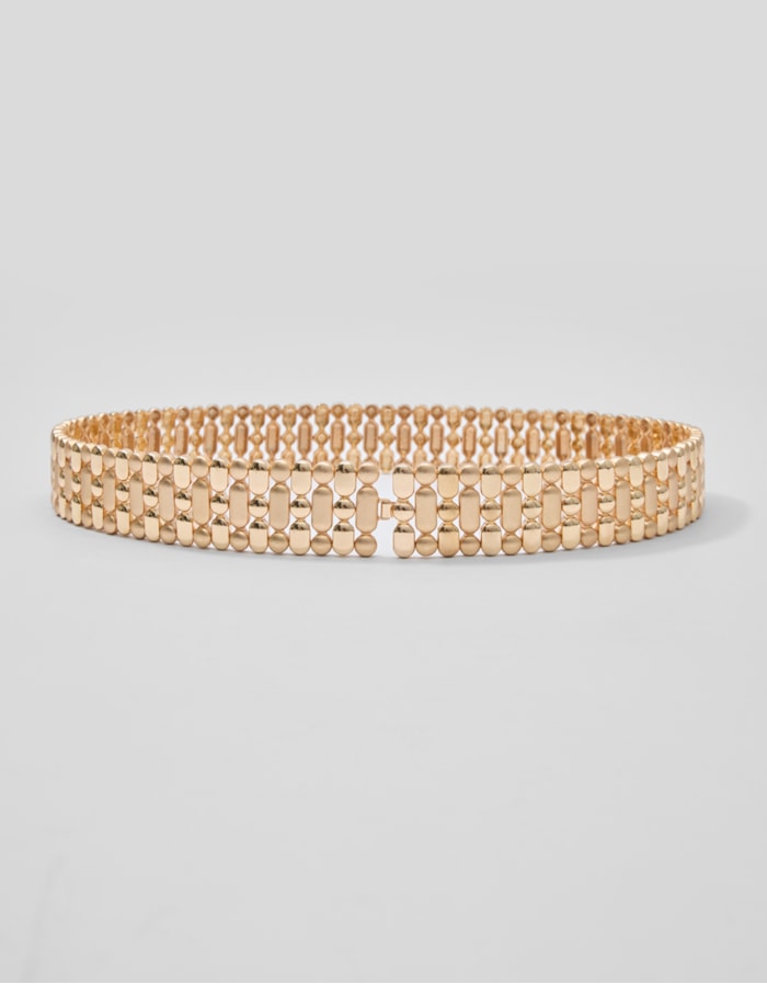 Shoulder — Cinto Largo Bolinhas Dourado