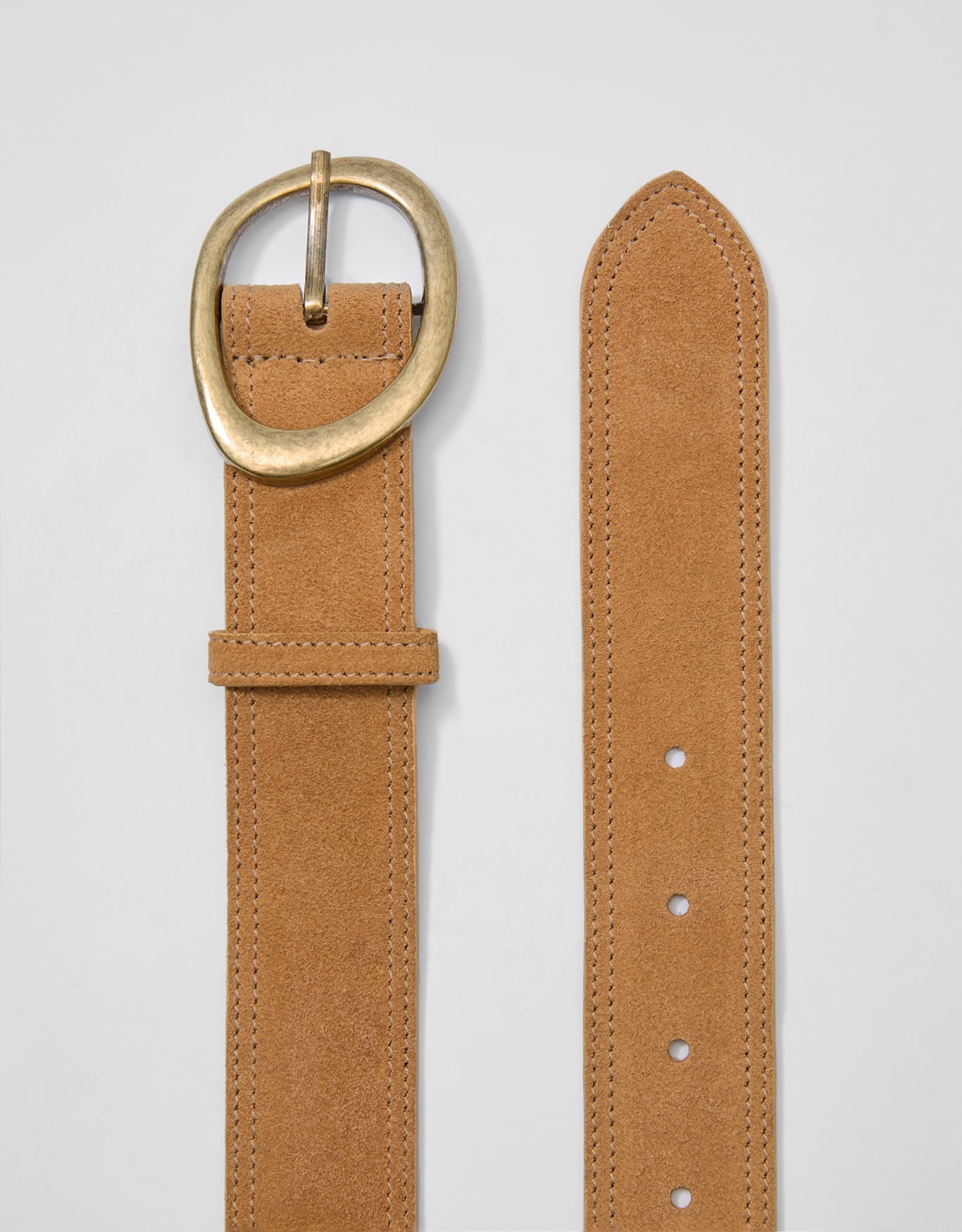 Cinto Largo Camurça Pesponto