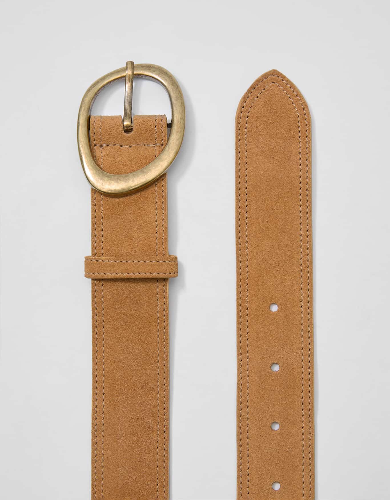 Cinto Largo Camurça Pesponto