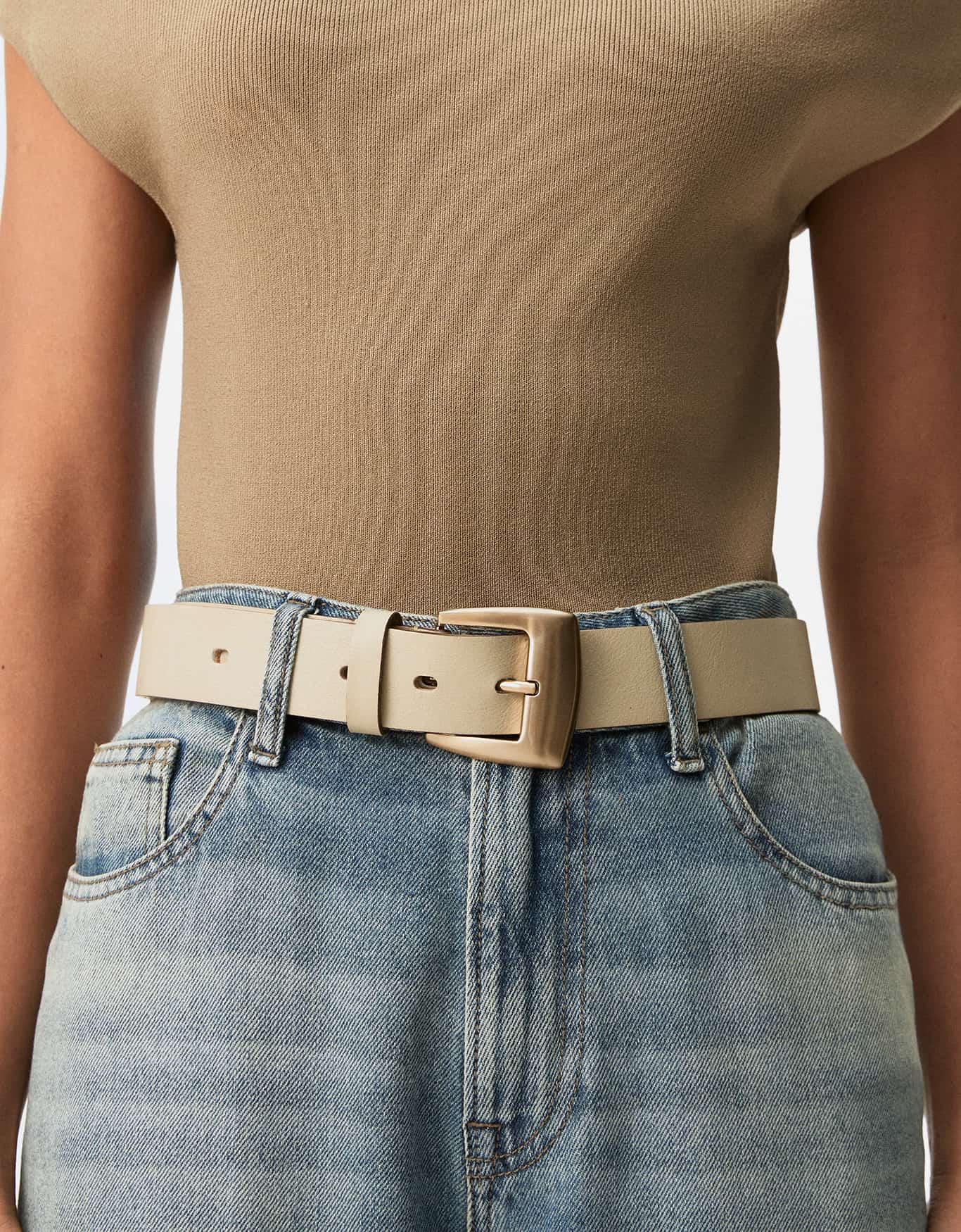 Cinto Largo Fivela Quadrada