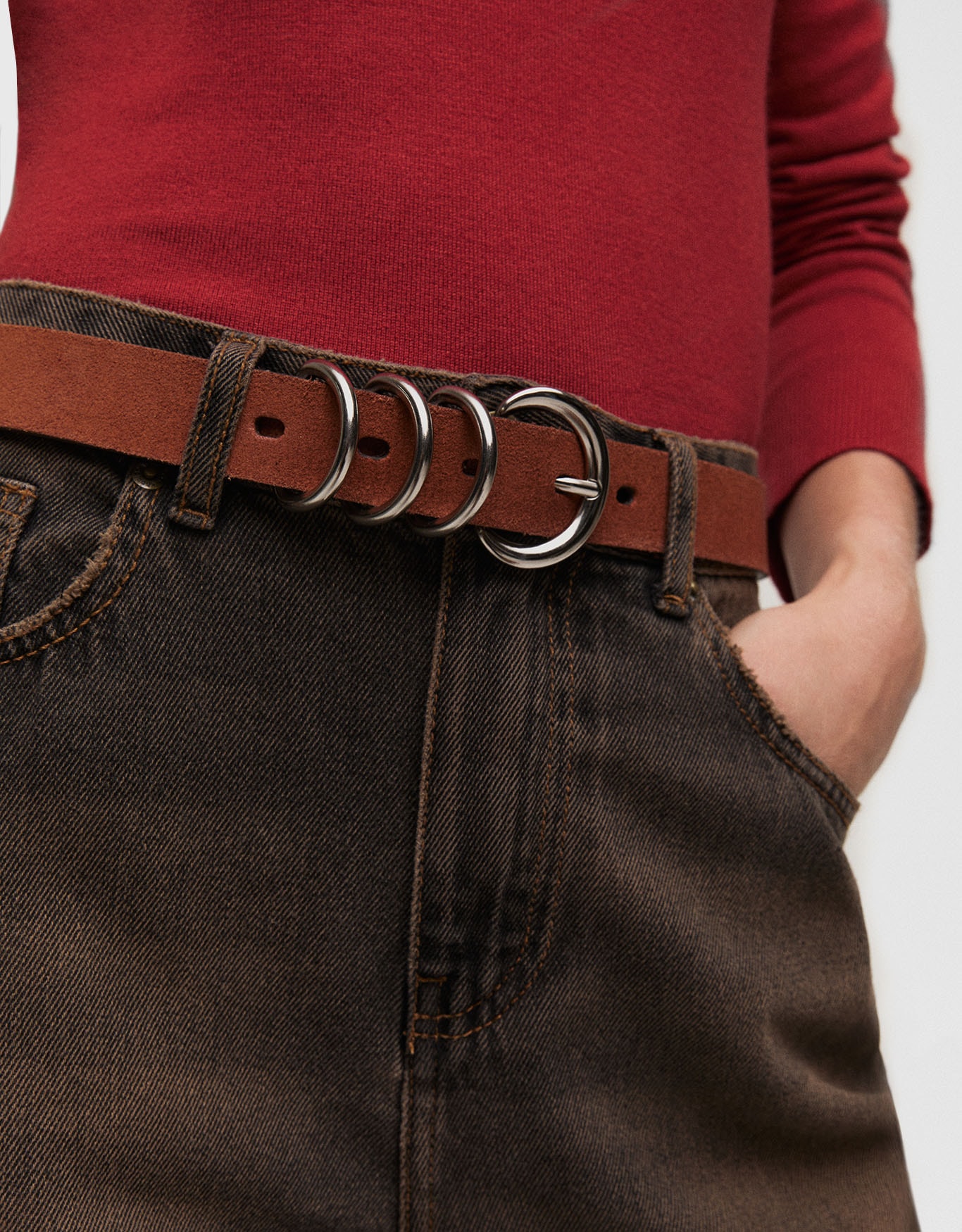 Cinto Médio Camurça Fivelas