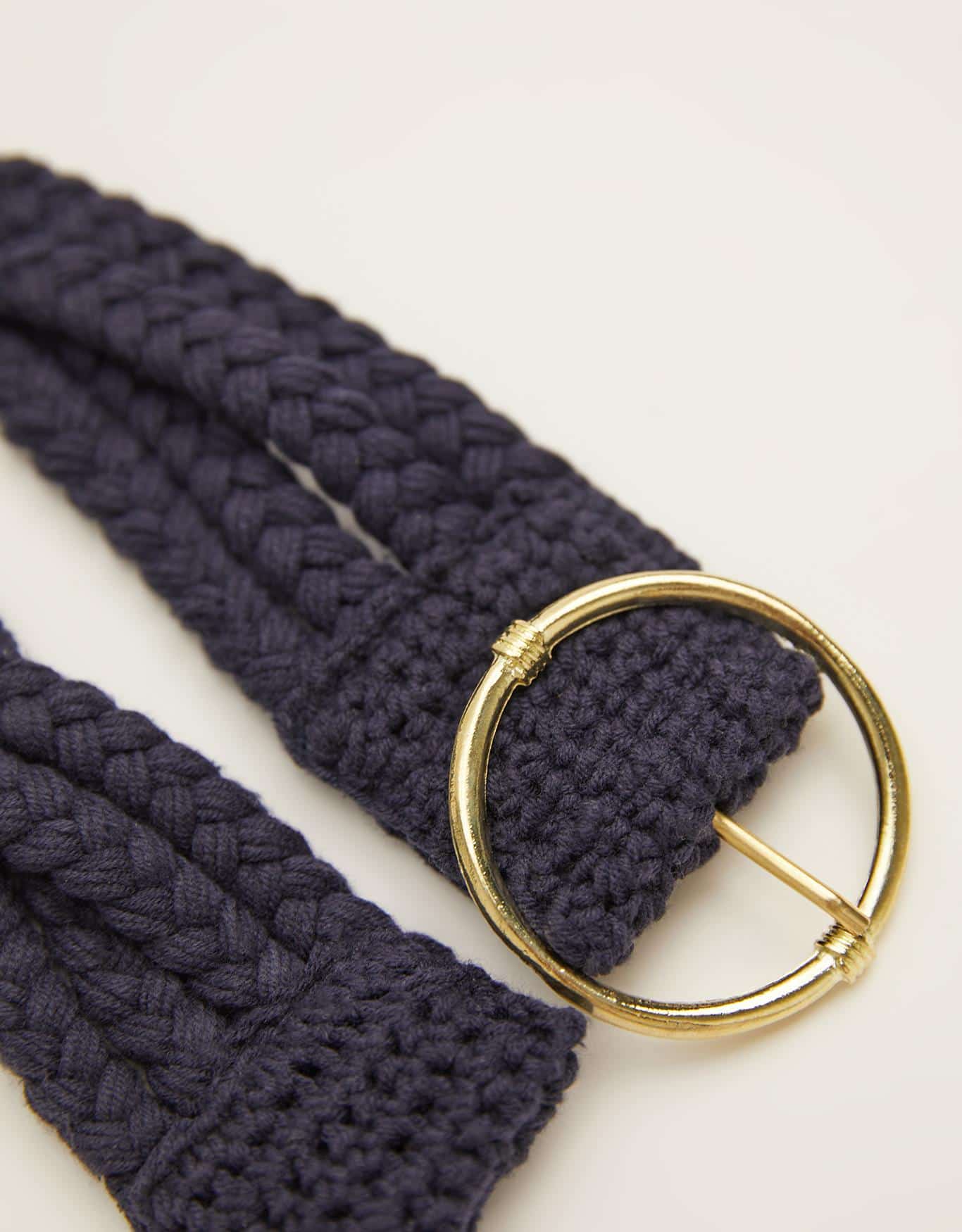 Cinto Médio Em Macramê Fivela Redonda