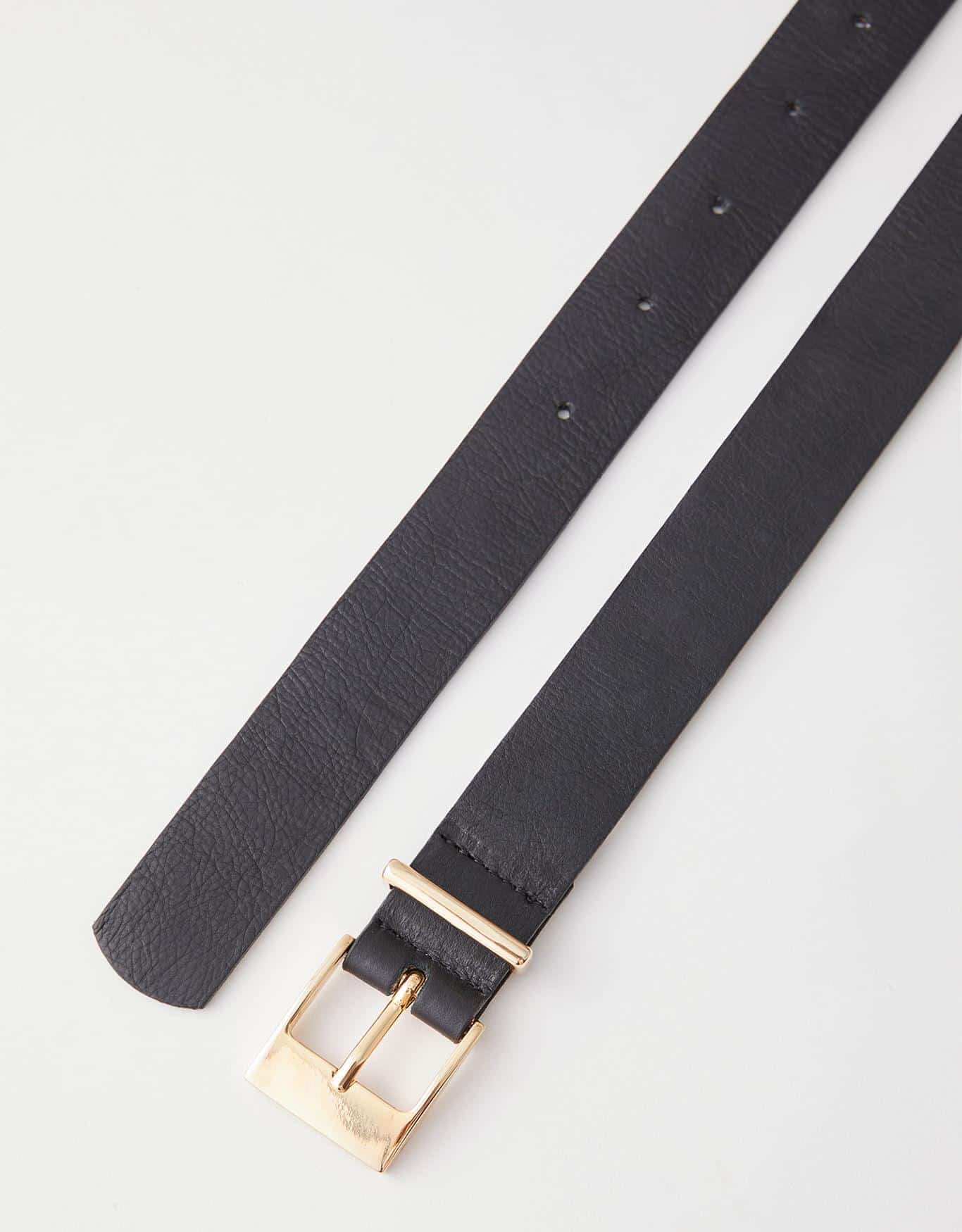 Cinto Medio Preto Fivela Metal