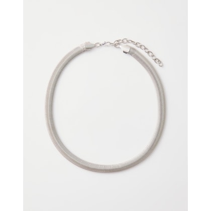 Colar Curto Corrente Snake Niquel