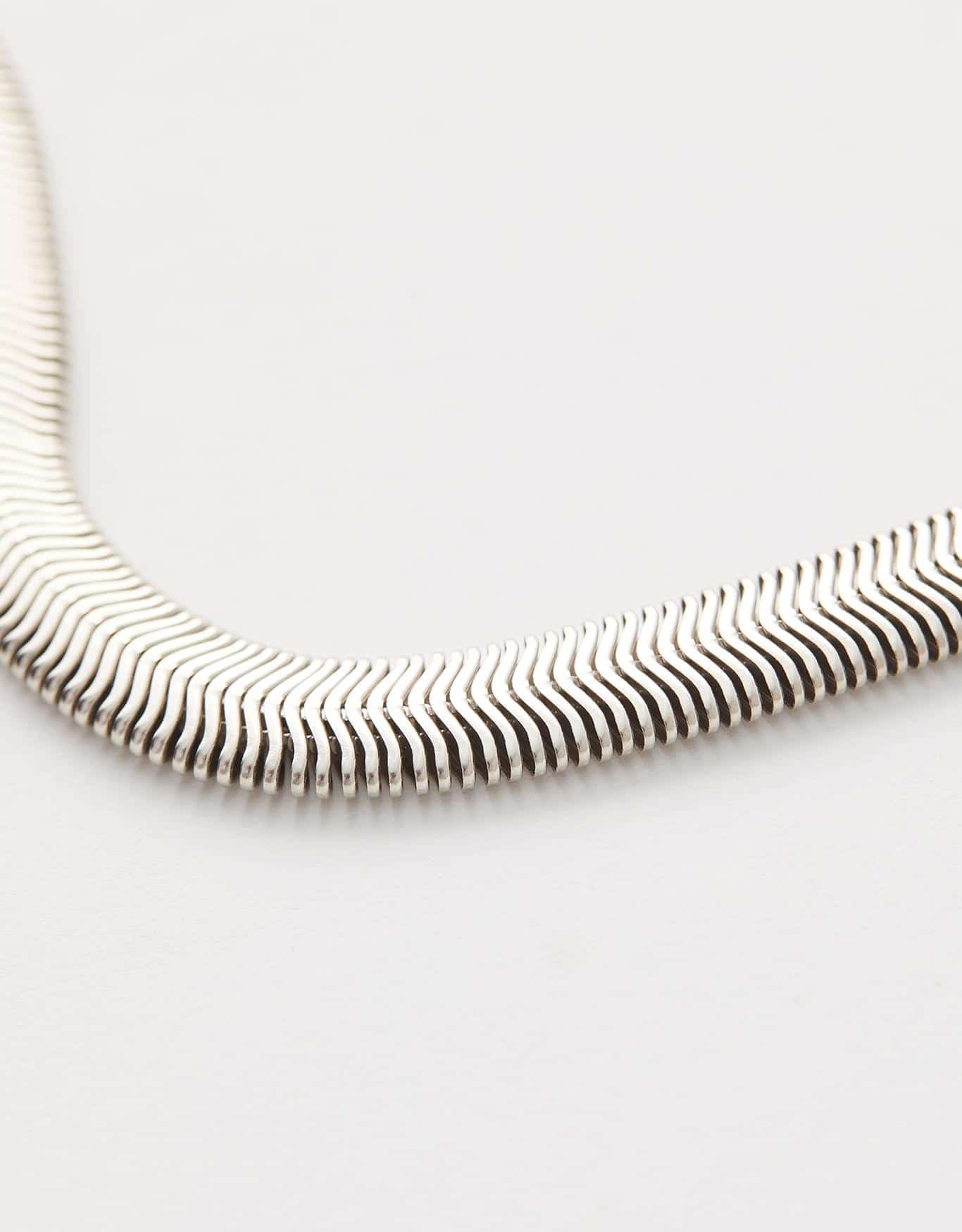 Colar Curto Corrente Snake Niquel