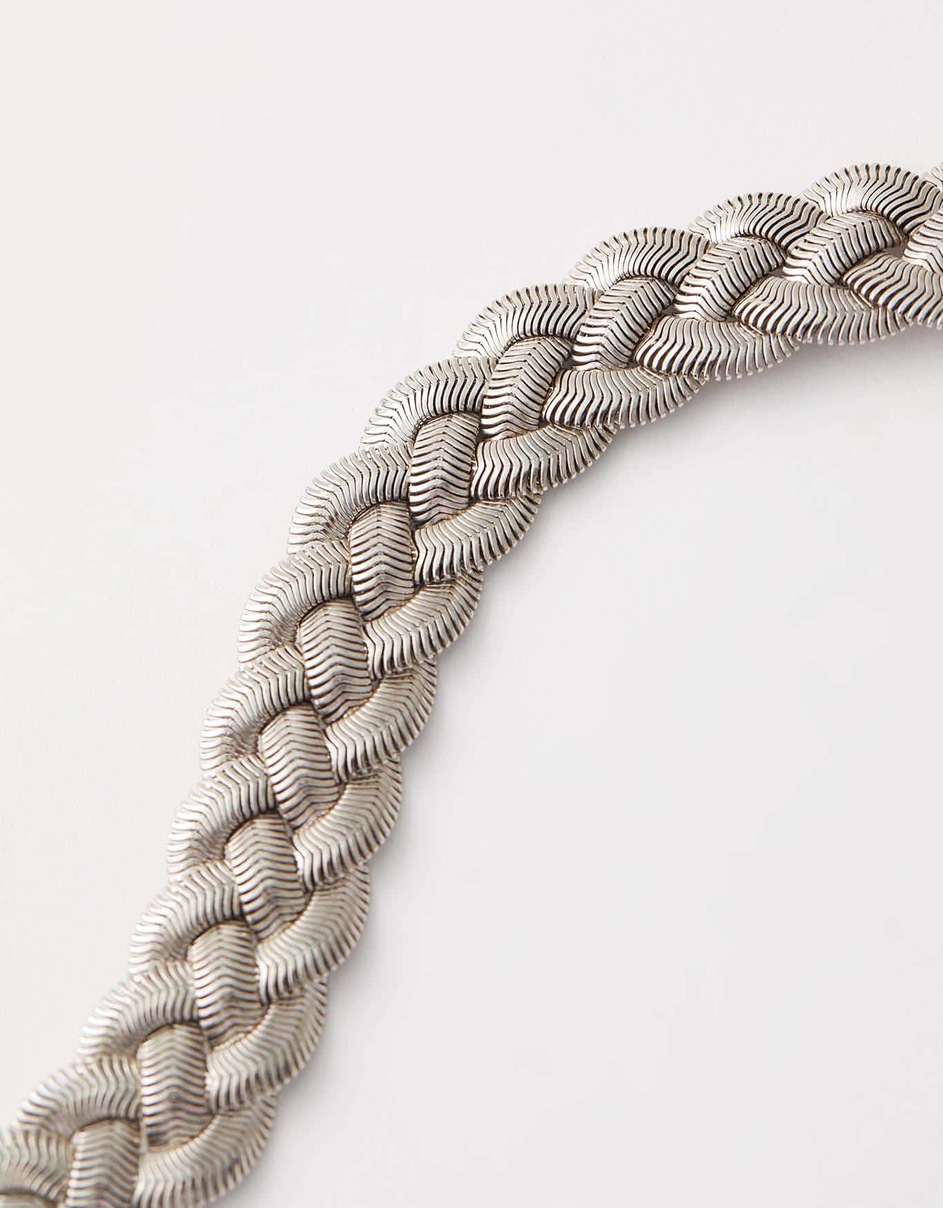 Colar Curto Corrente Snake Trançada