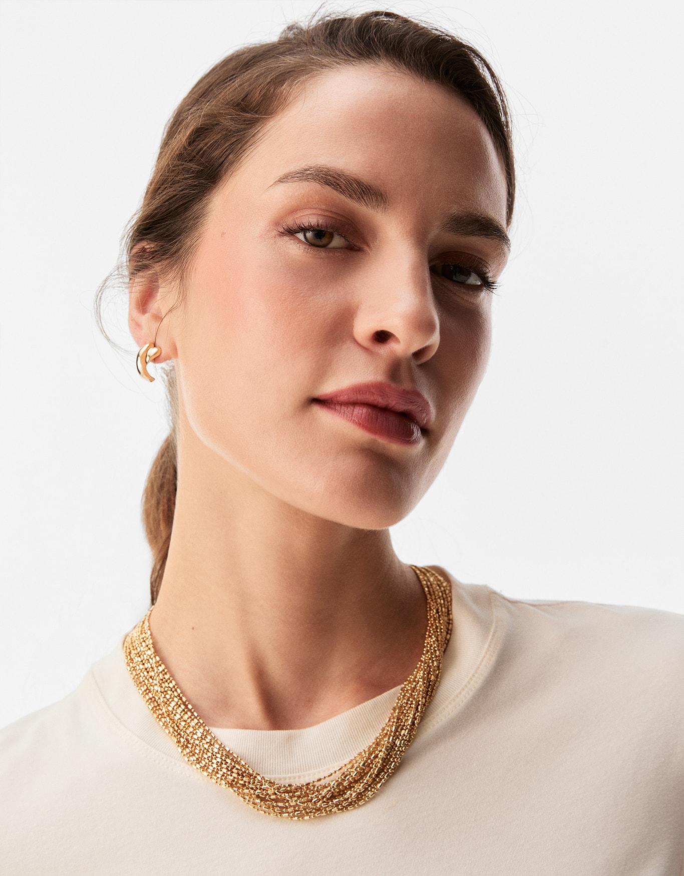 Colar Curto Correntes Torção