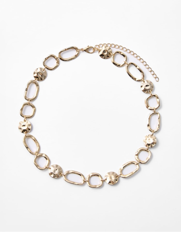 Shoulder — Colar Curto Elos Martelados