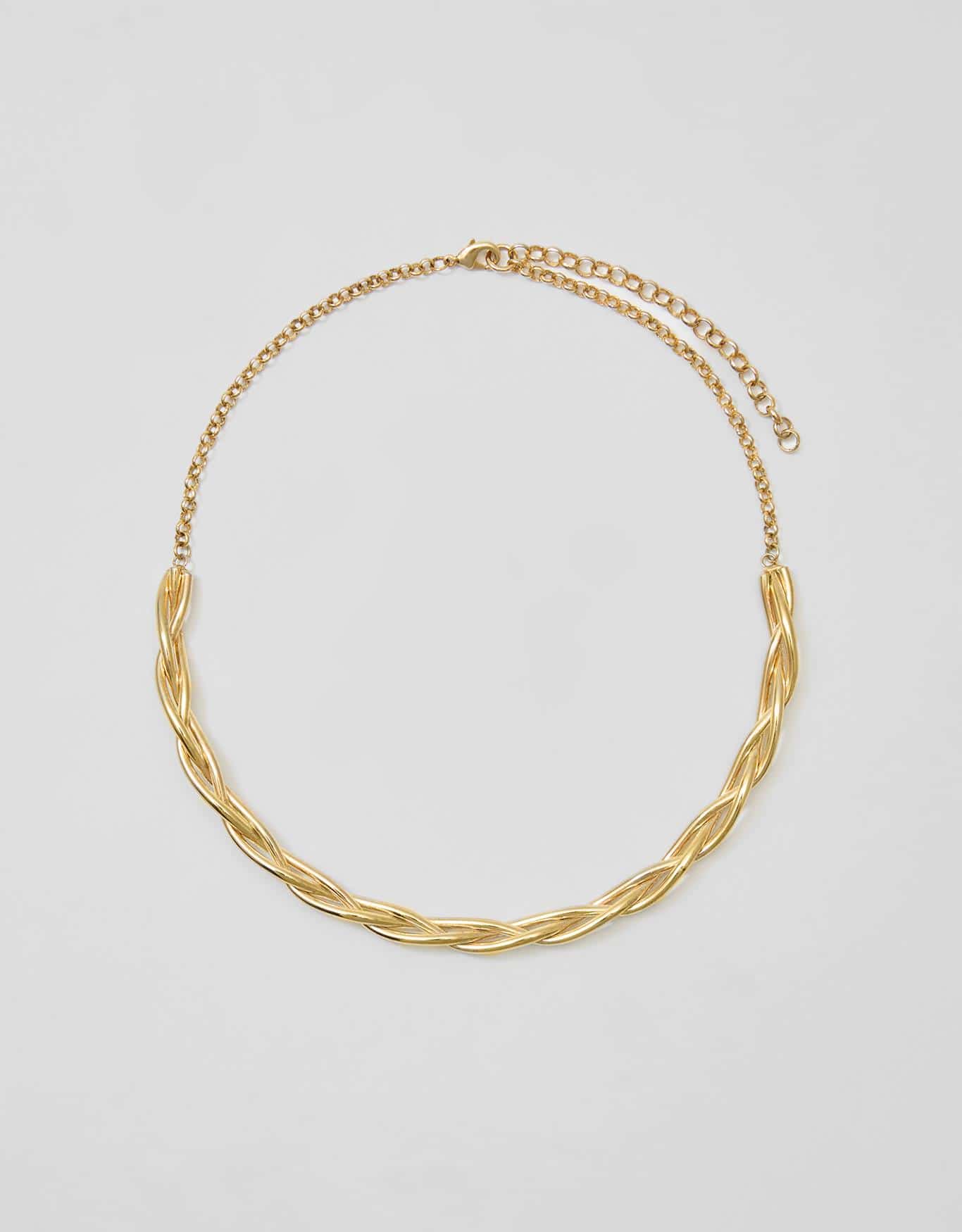 Colar Curto Haste Trançada