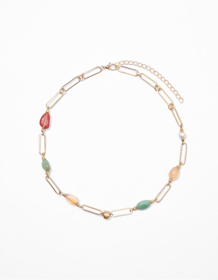 Shoulder — Colar Curto Mix Pedrarias