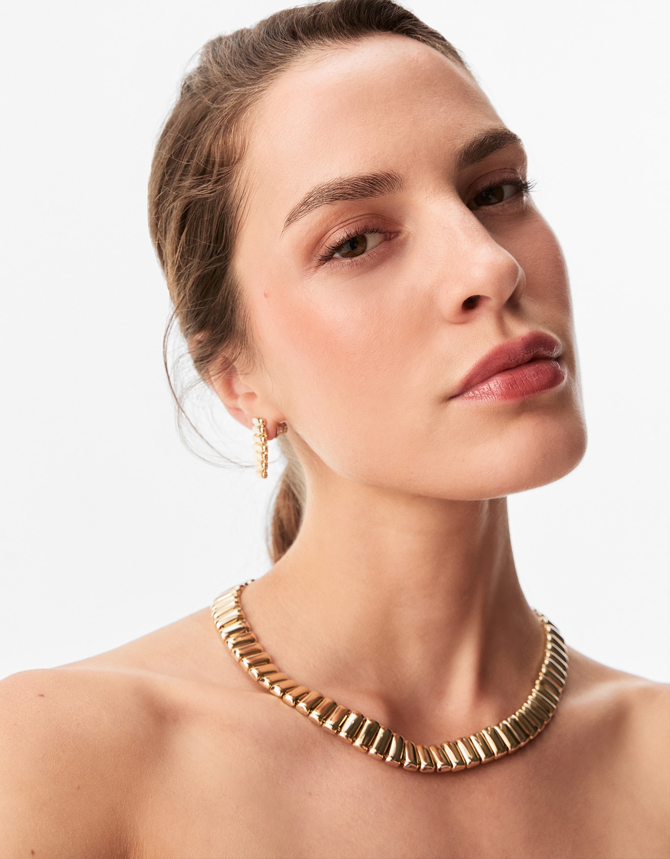 Colar Curto Peças Retangulares