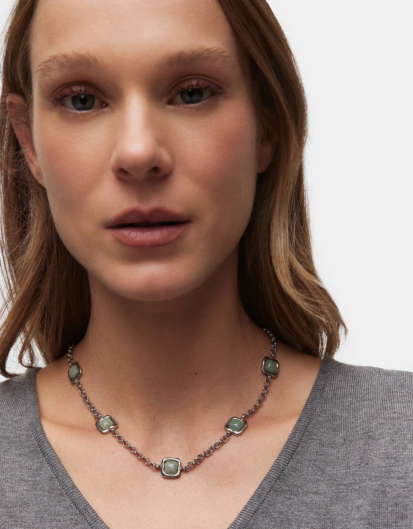 Colar Curto Quartzo Verde