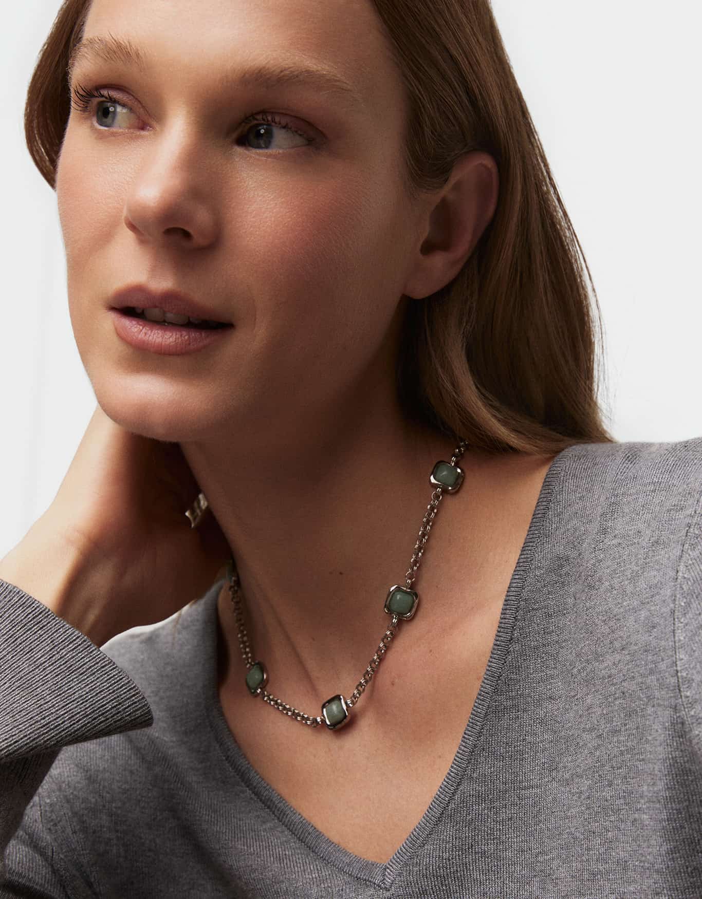 Colar Curto Quartzo Verde