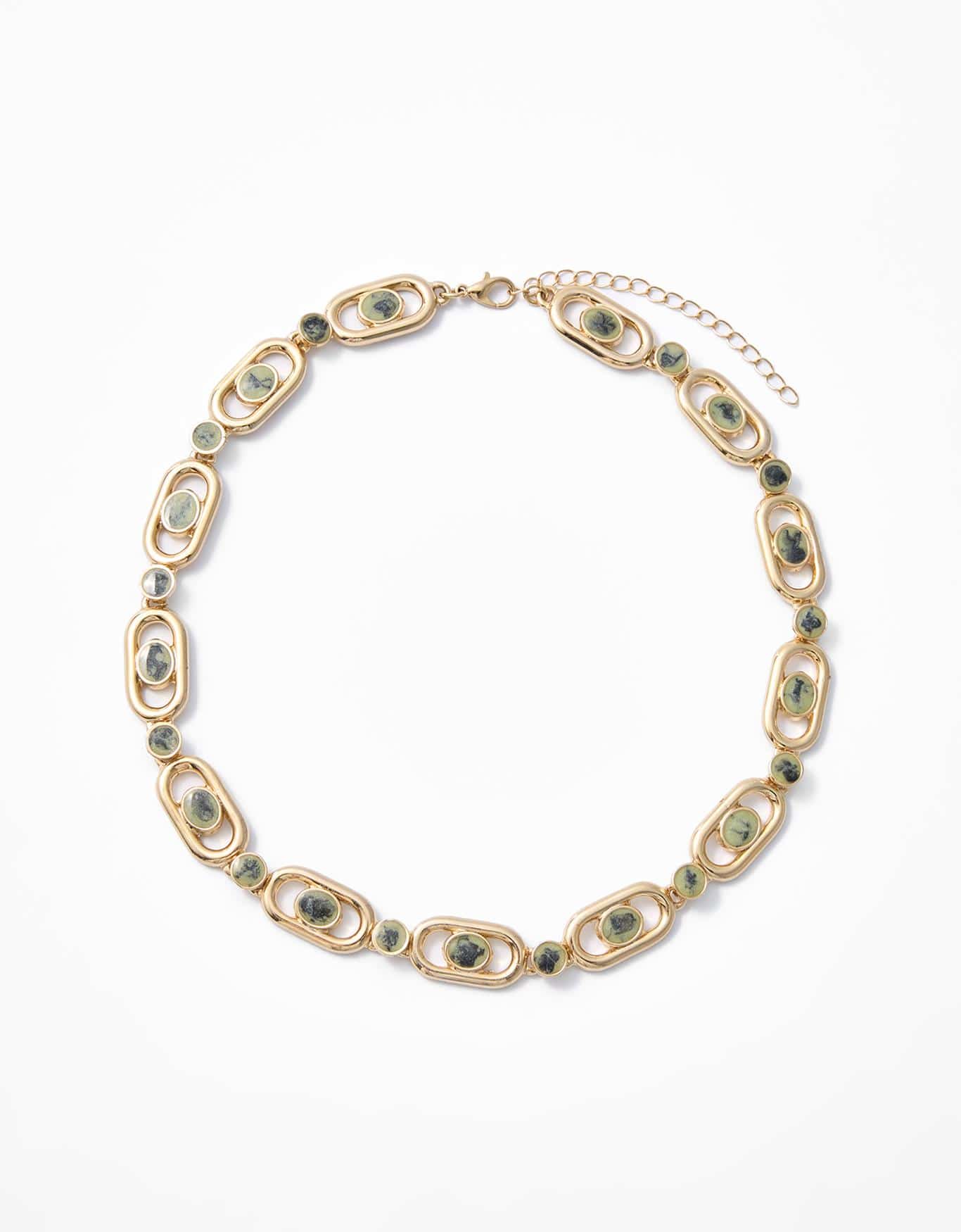 Colar Curto Resina Verde