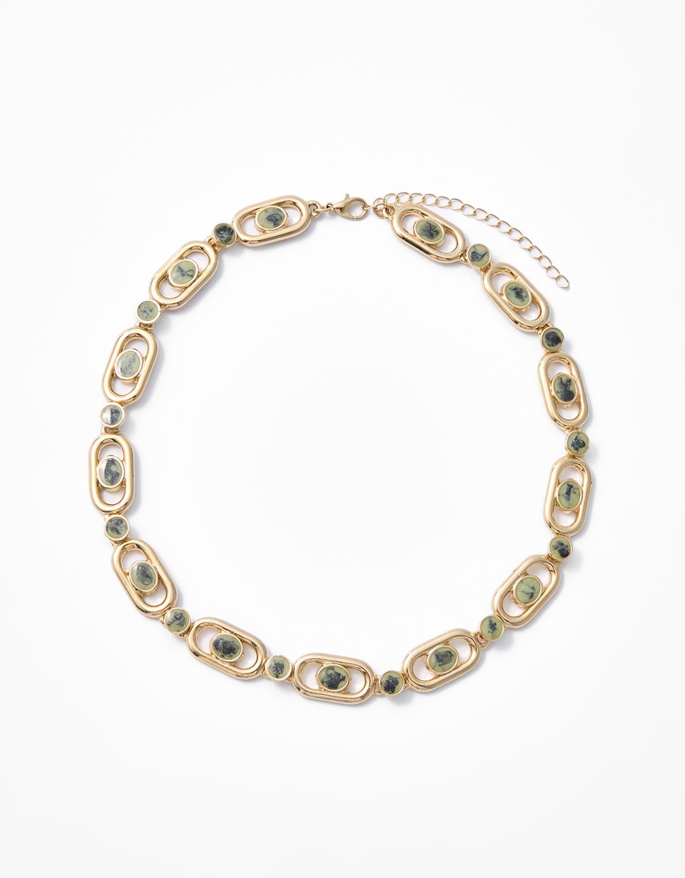 Colar Curto Resina Verde