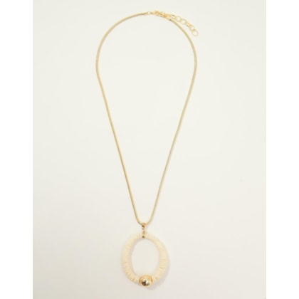 Colar Longo Pingente Madreperolas