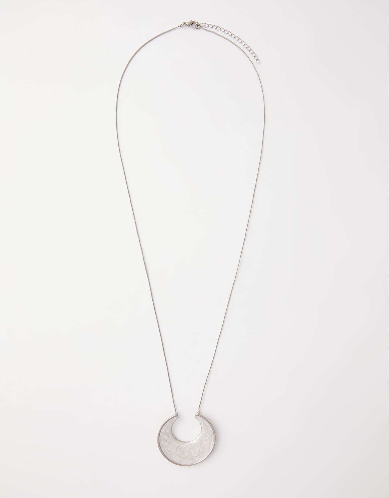 Colar Longo Pingente Resina Madrepérola