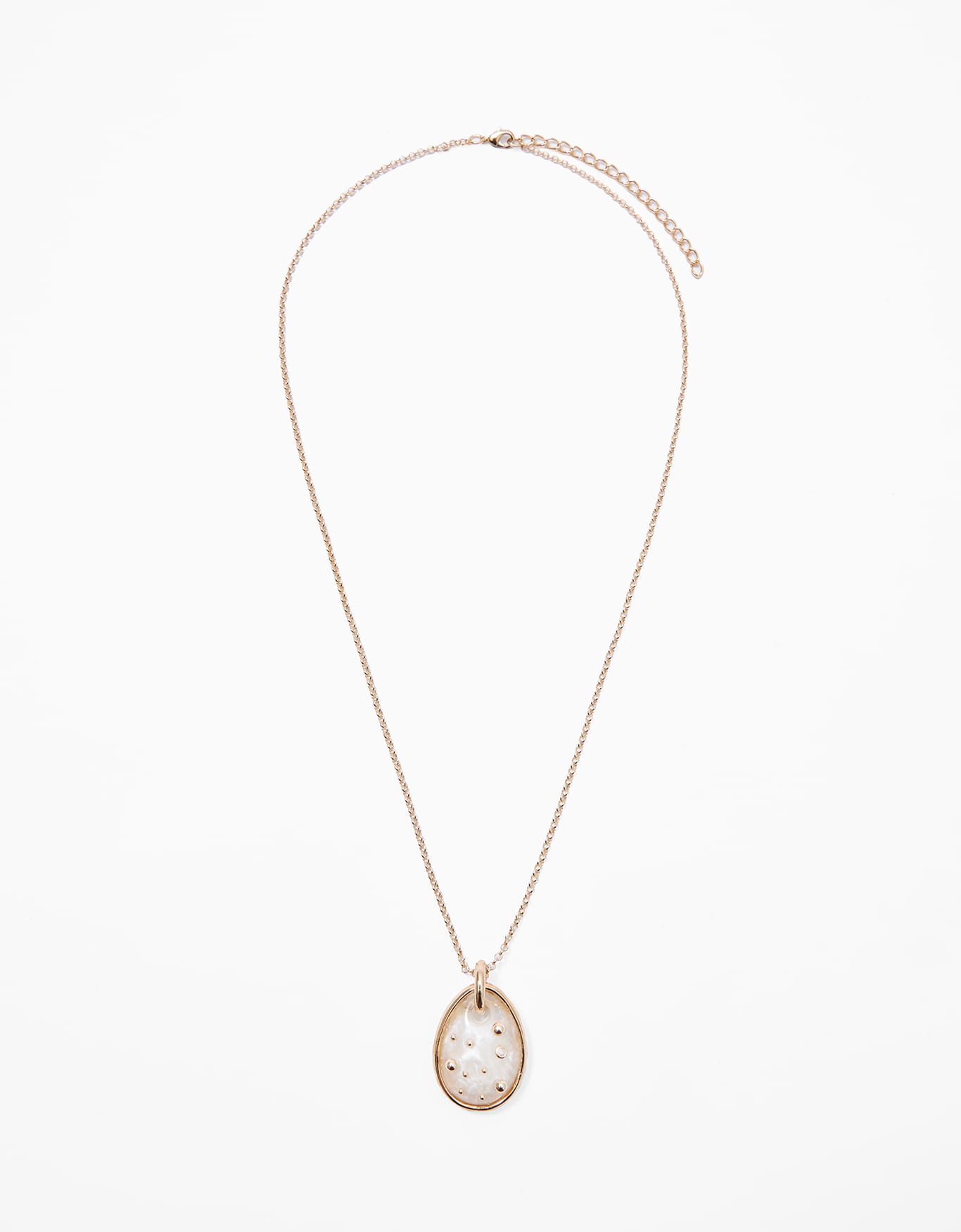 Colar Longo Resina Perolada