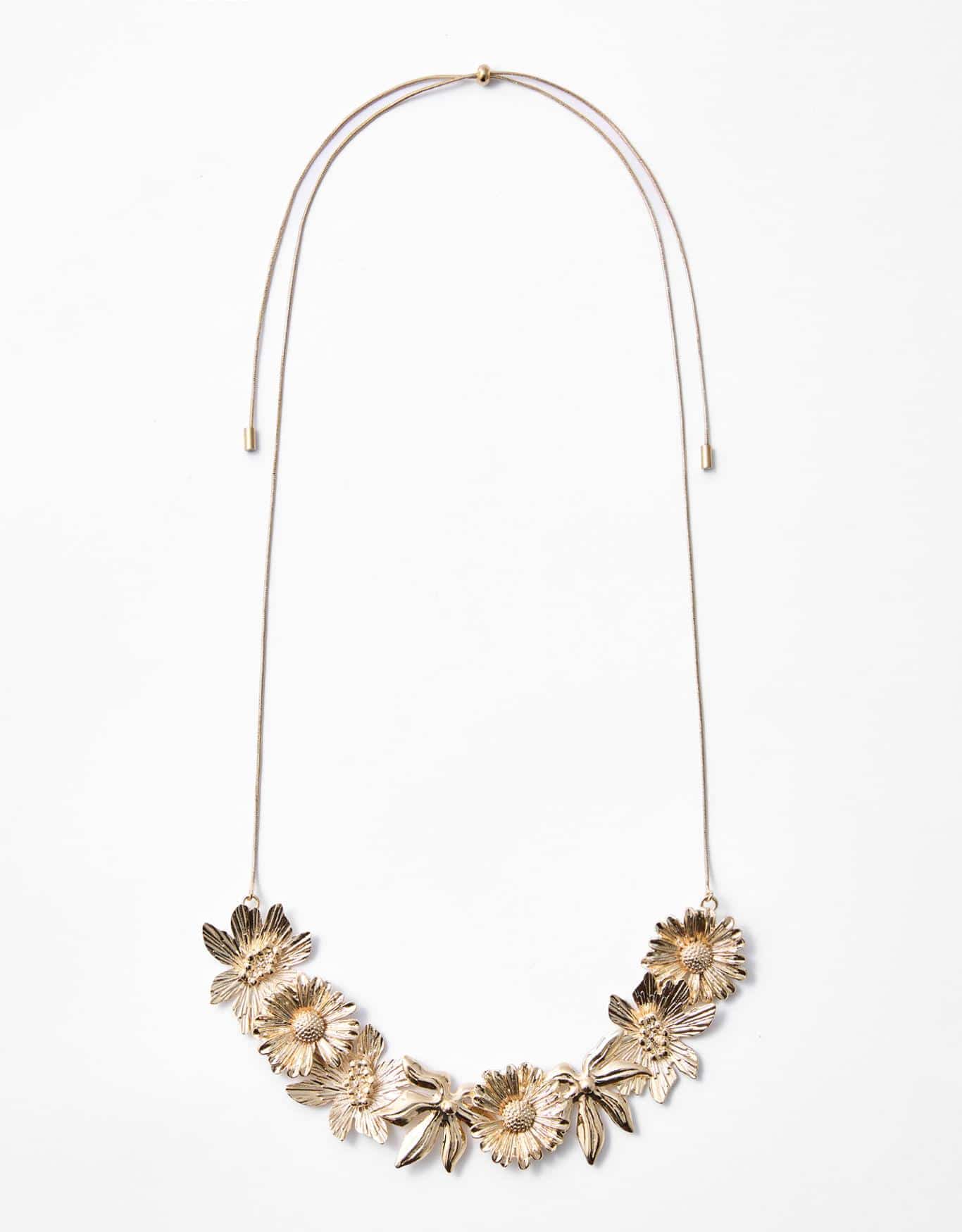 Colar Regulável Flores Diversas