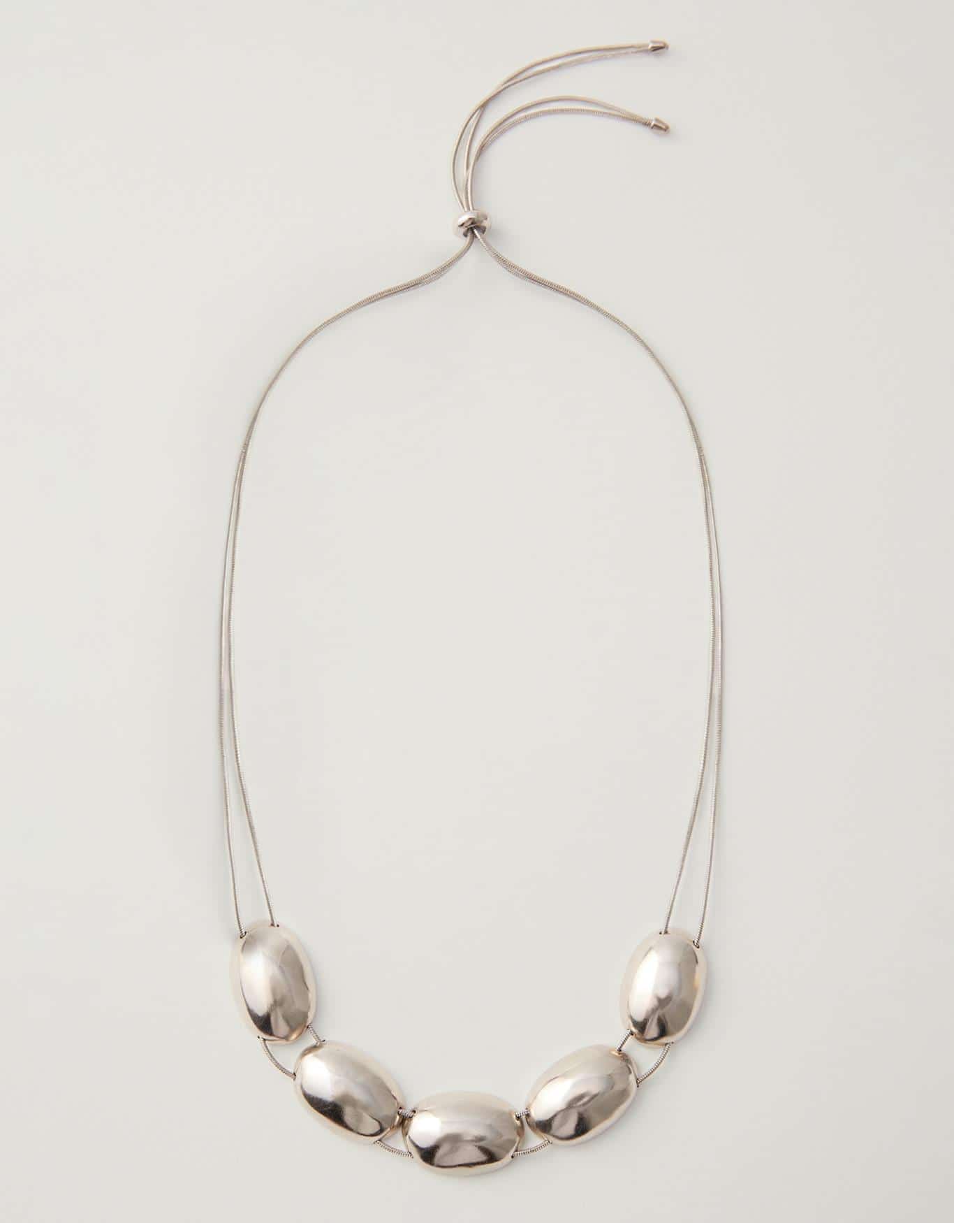 Colar Regulável Oval Prata