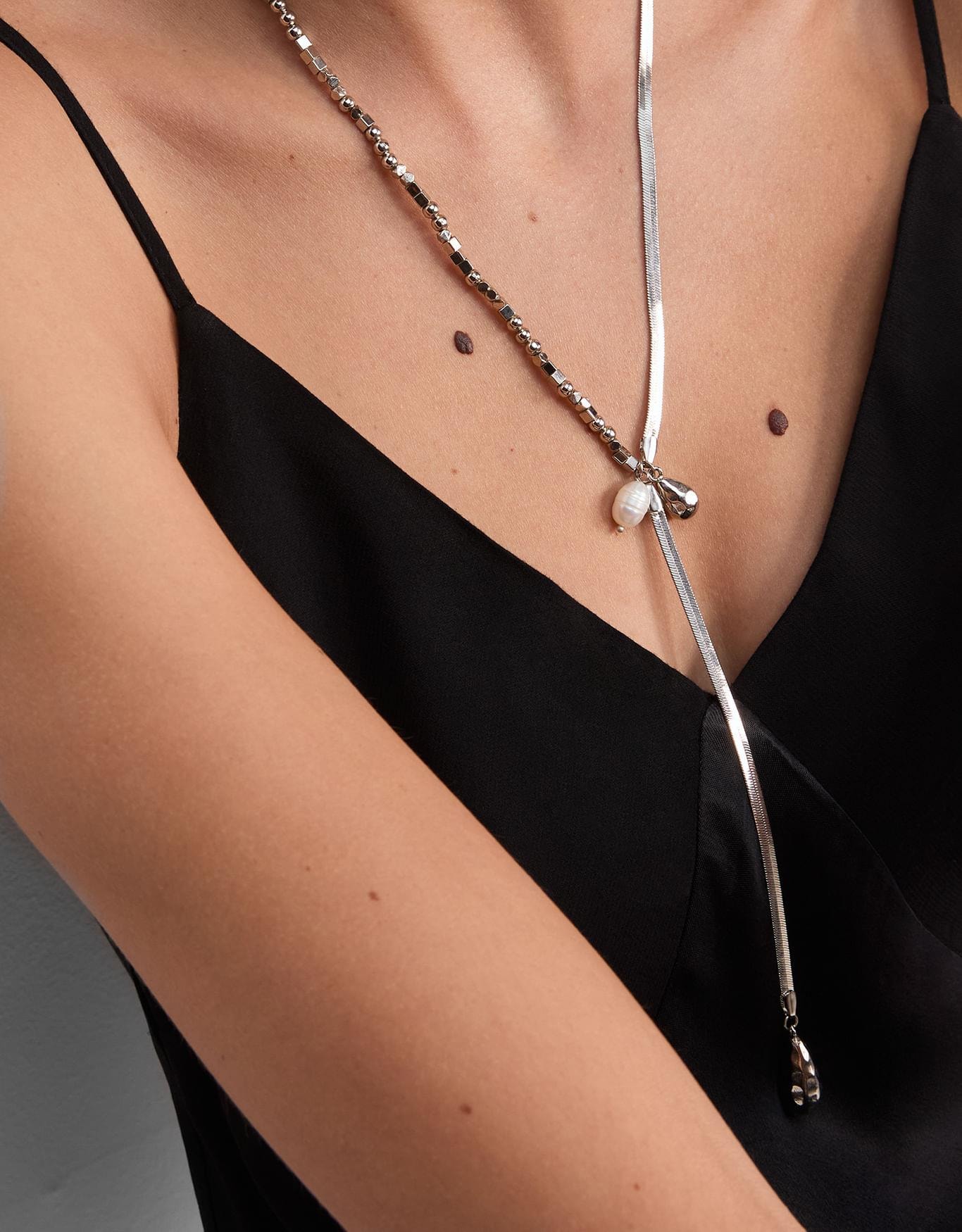 Colar Snake Pedrinhas Niquel