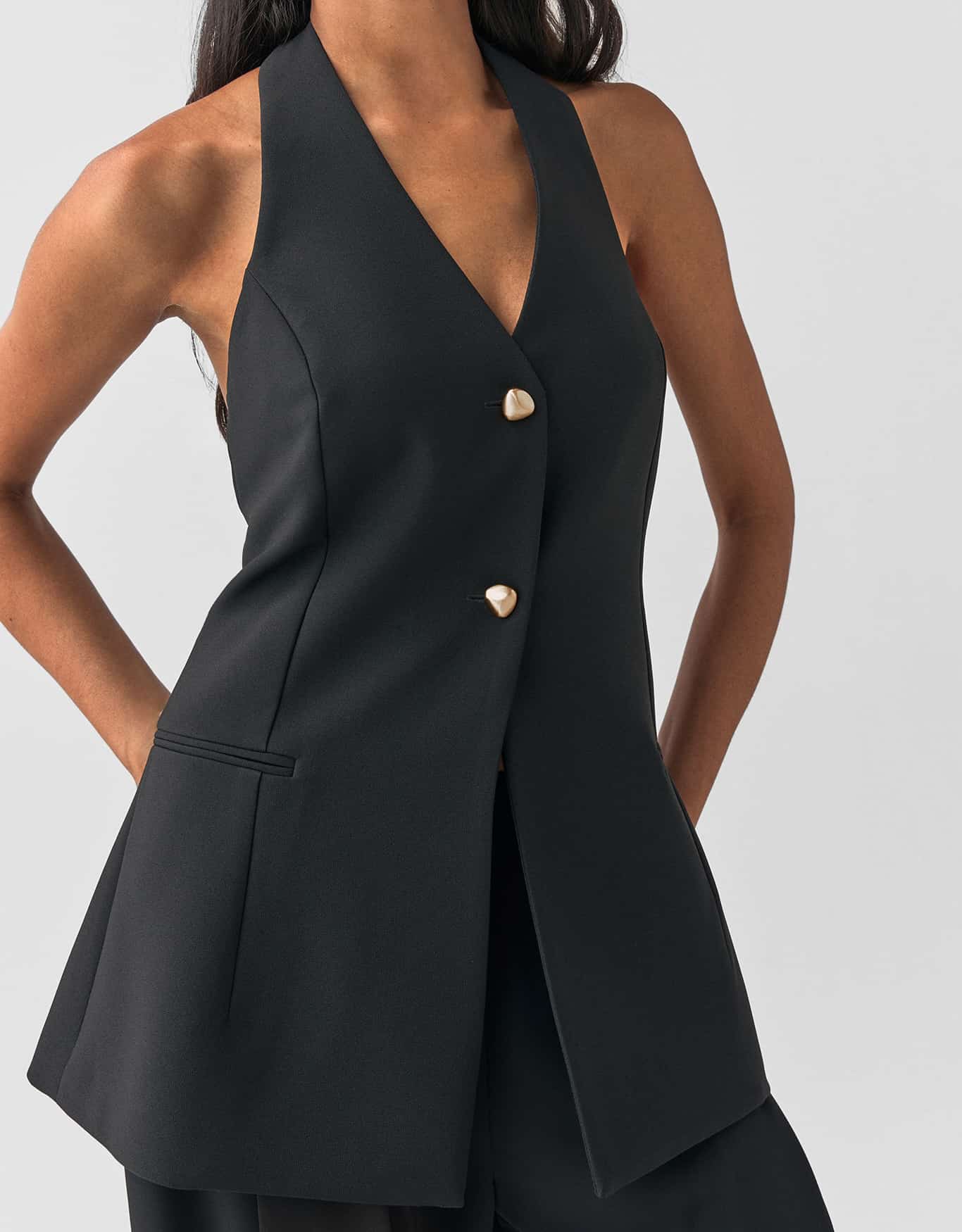 Colete Alongado Sem Manga