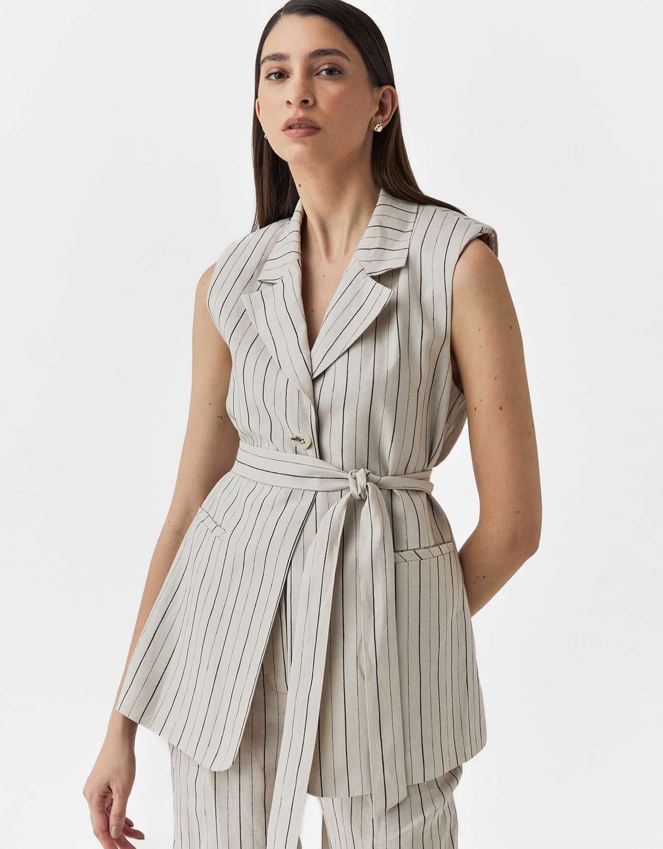 Colete Linho Fio Tinto