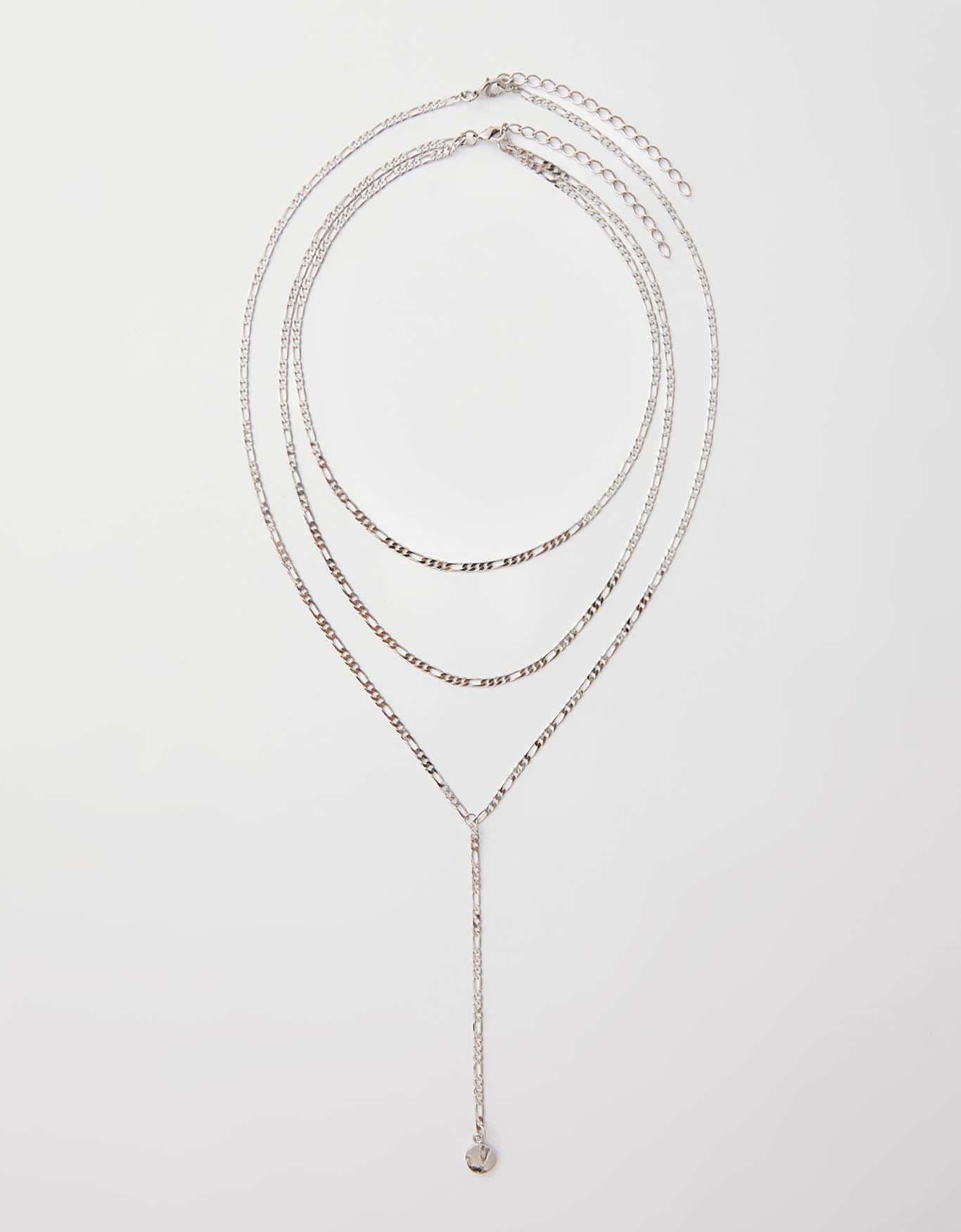 Conjunto de Colares Gravatinha Niquel