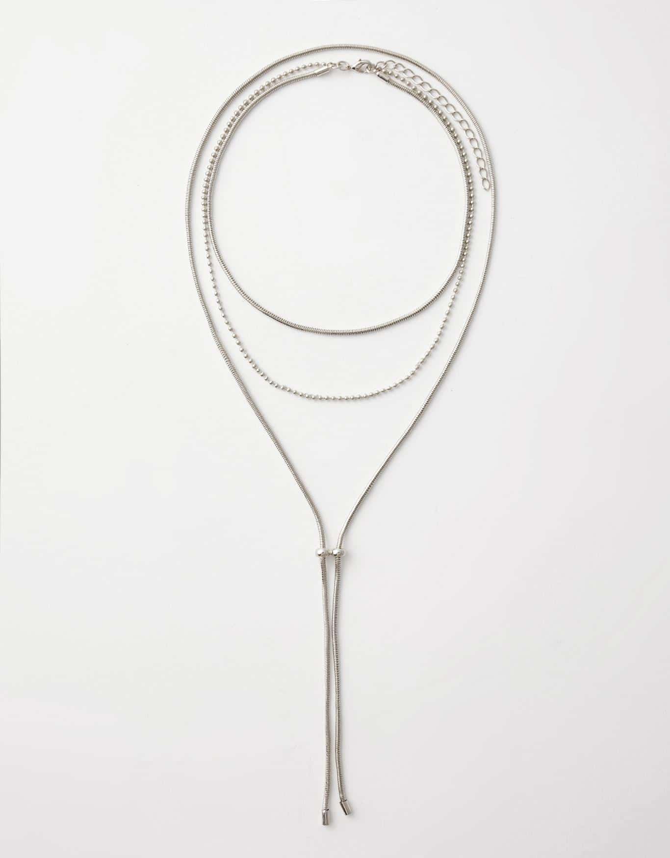 Conjunto De Colares Gravatinha Niquel