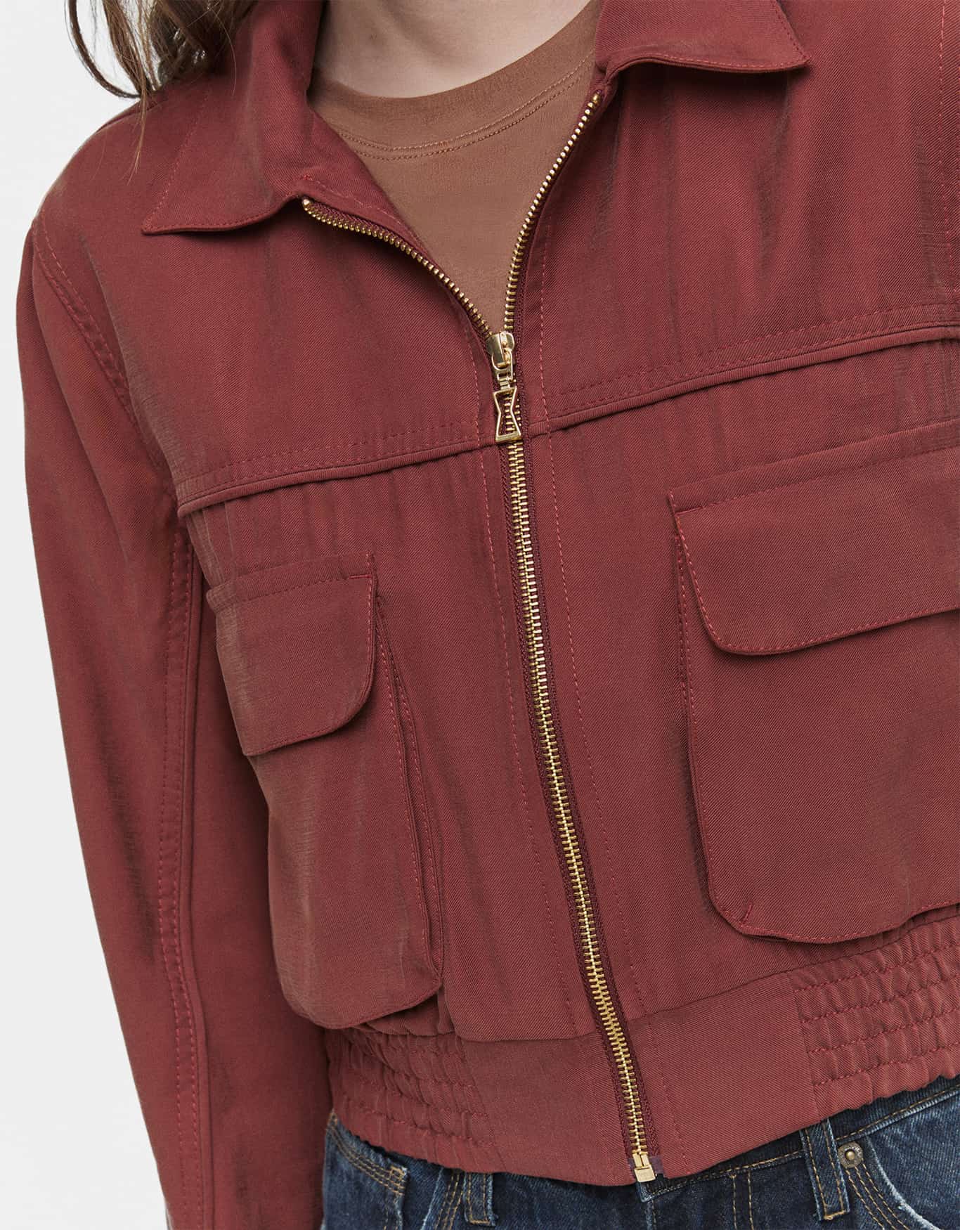 Jaqueta Ampla Com Bolsos