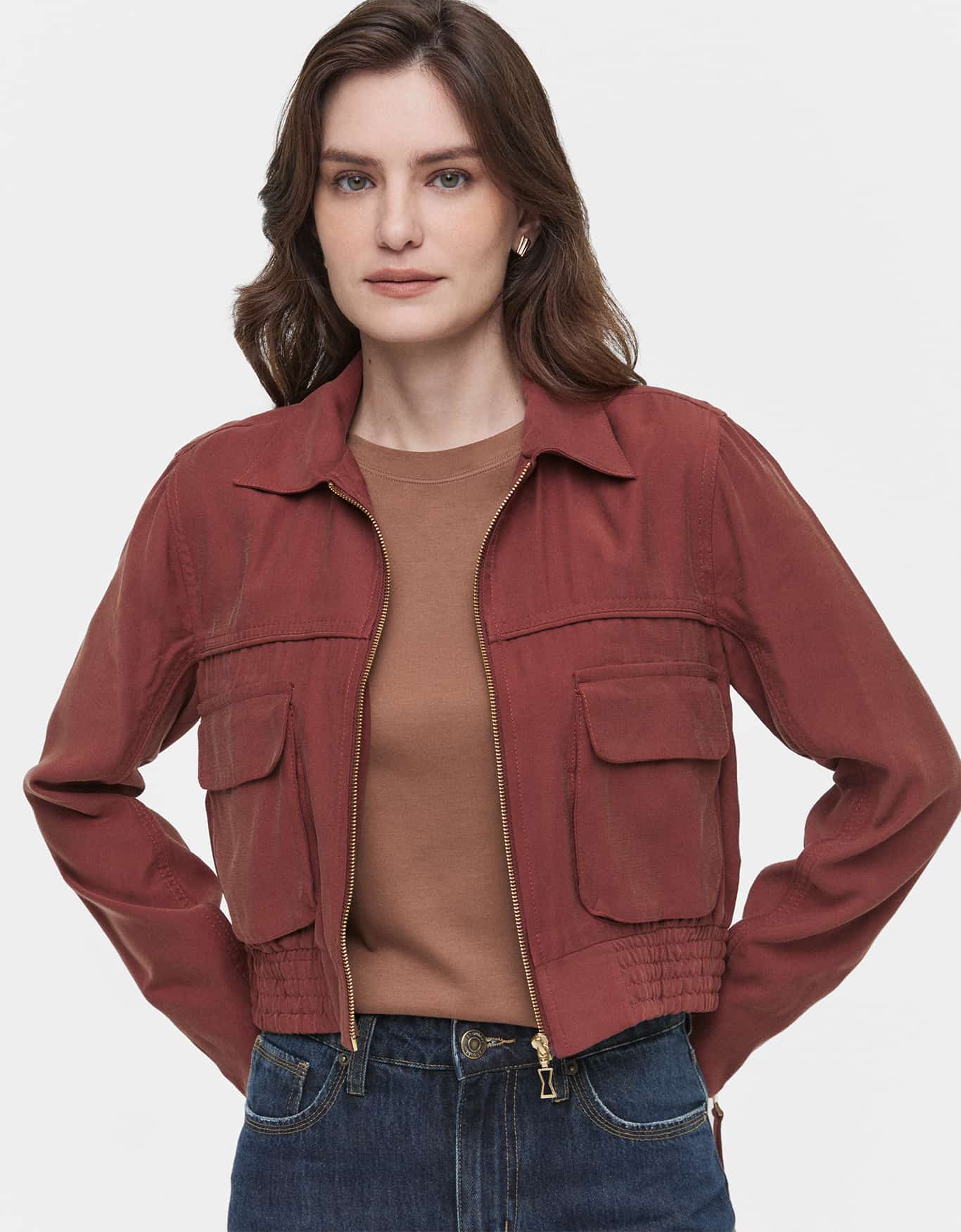 Jaqueta Ampla Com Bolsos