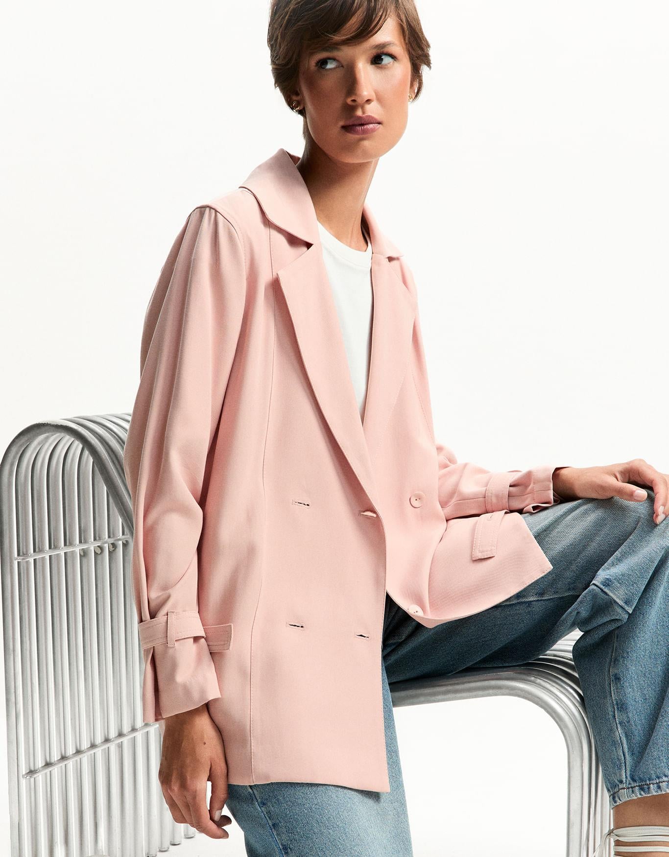 Jaqueta Ampla Com Cinto