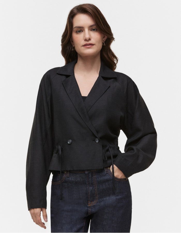 Shoulder — Jaqueta Ampla com Pala Preta