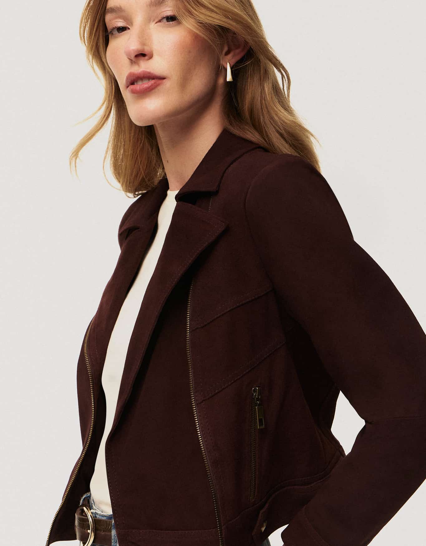 Jaqueta Biker Couro Chamois