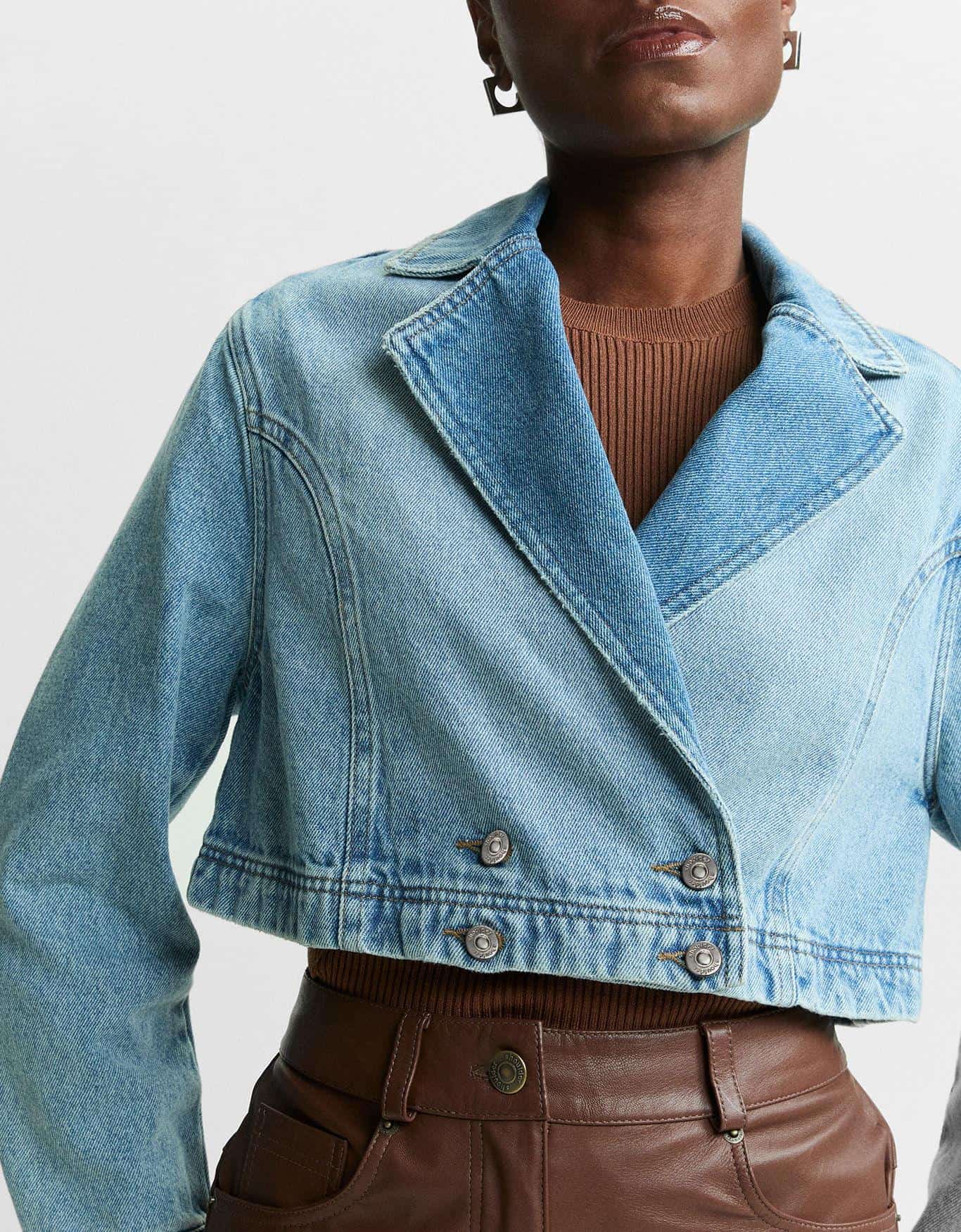 Jaqueta Jeans Lapela