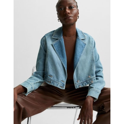 Jaqueta Jeans Lapela