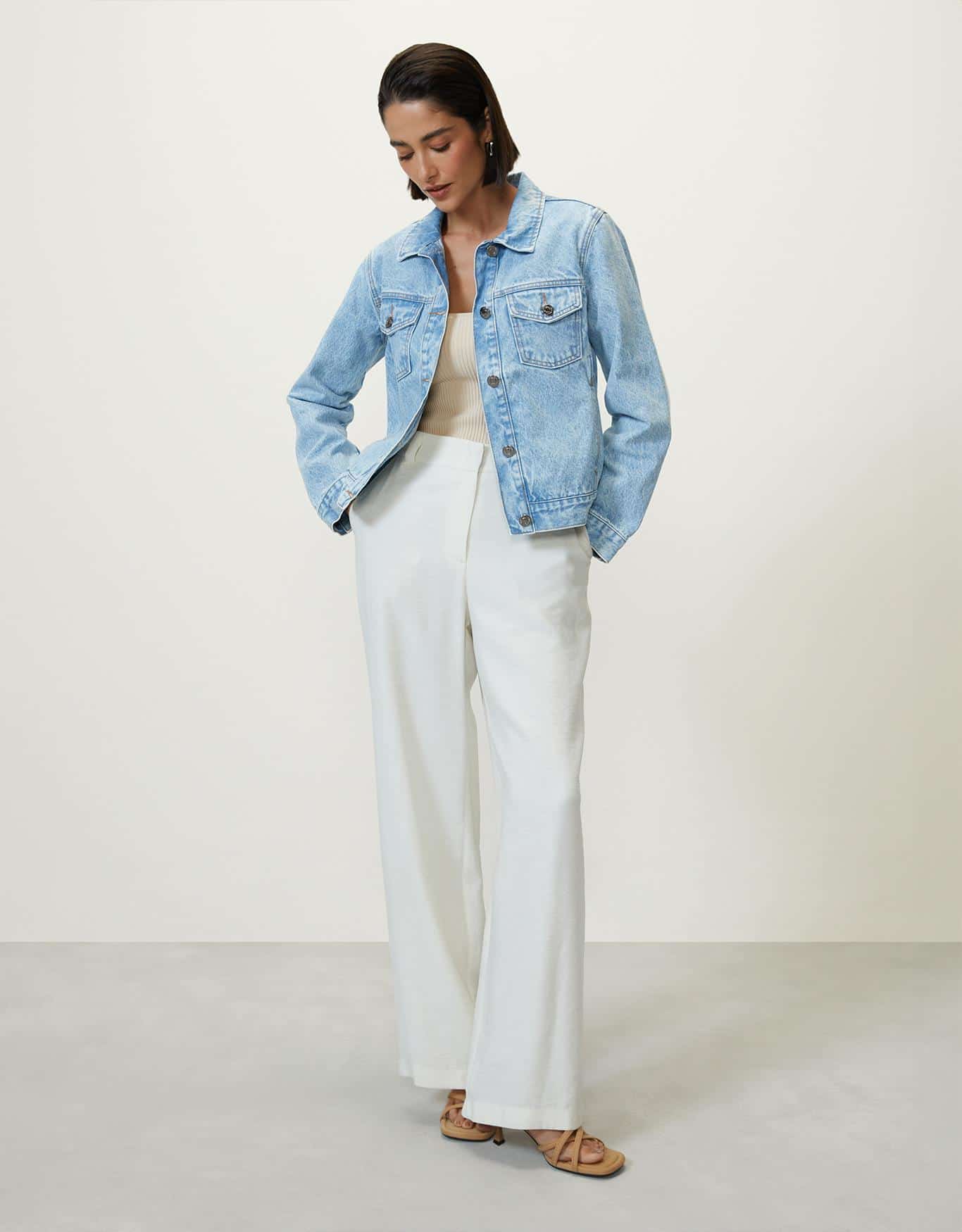 Jaqueta Jeans Recortes