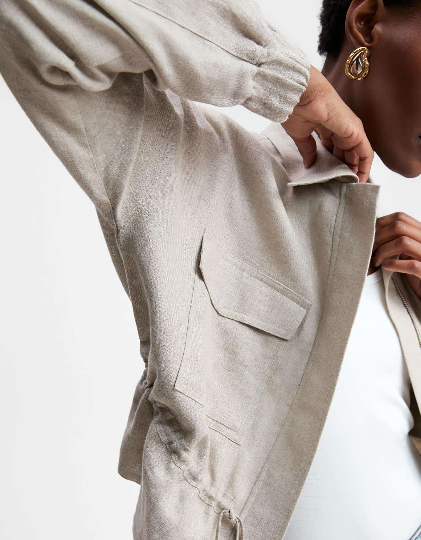 Jaqueta Linho Amarração