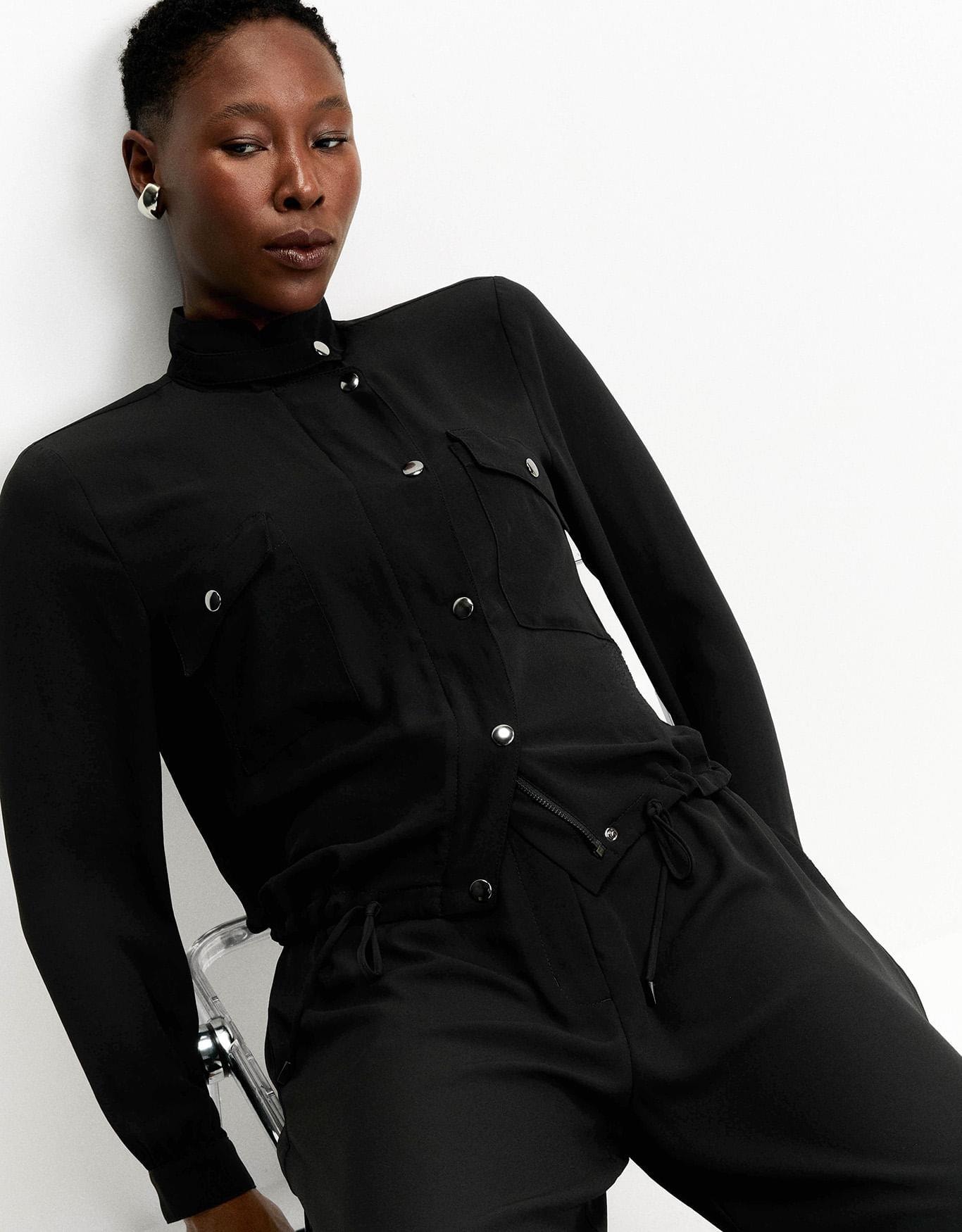 Jaqueta Utilitária Com Botão