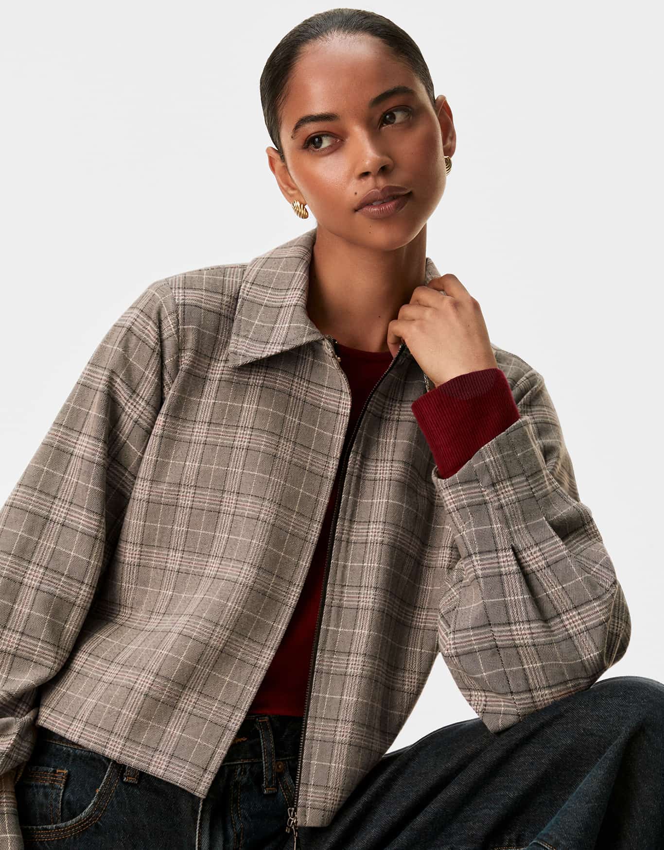 Jaqueta Xadrez Fio Tinto