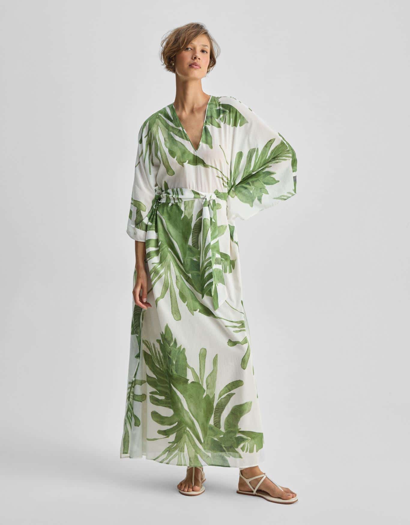 Kaftan Folhagem Verão