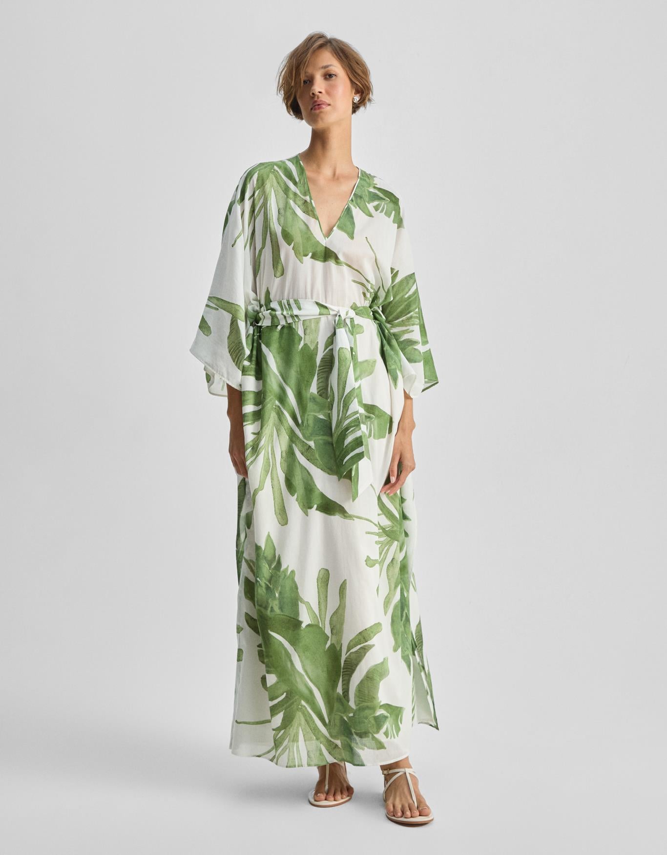 Kaftan Folhagem Verão