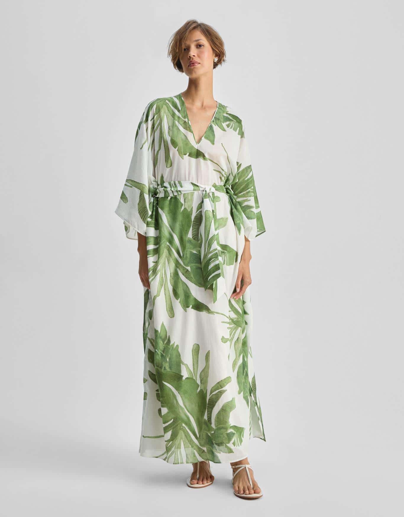 Kaftan Folhagem Verão